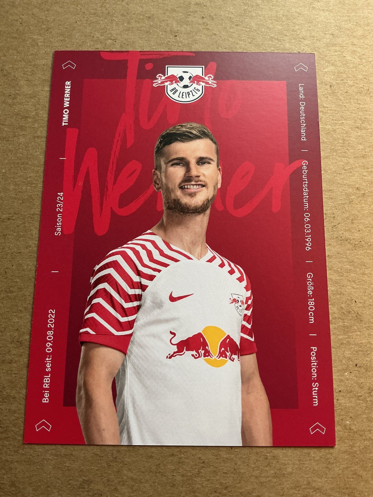 Timo Werner, Germany 🇩🇪 RB Leipzig 2023/24 hand signed - Autographs-World