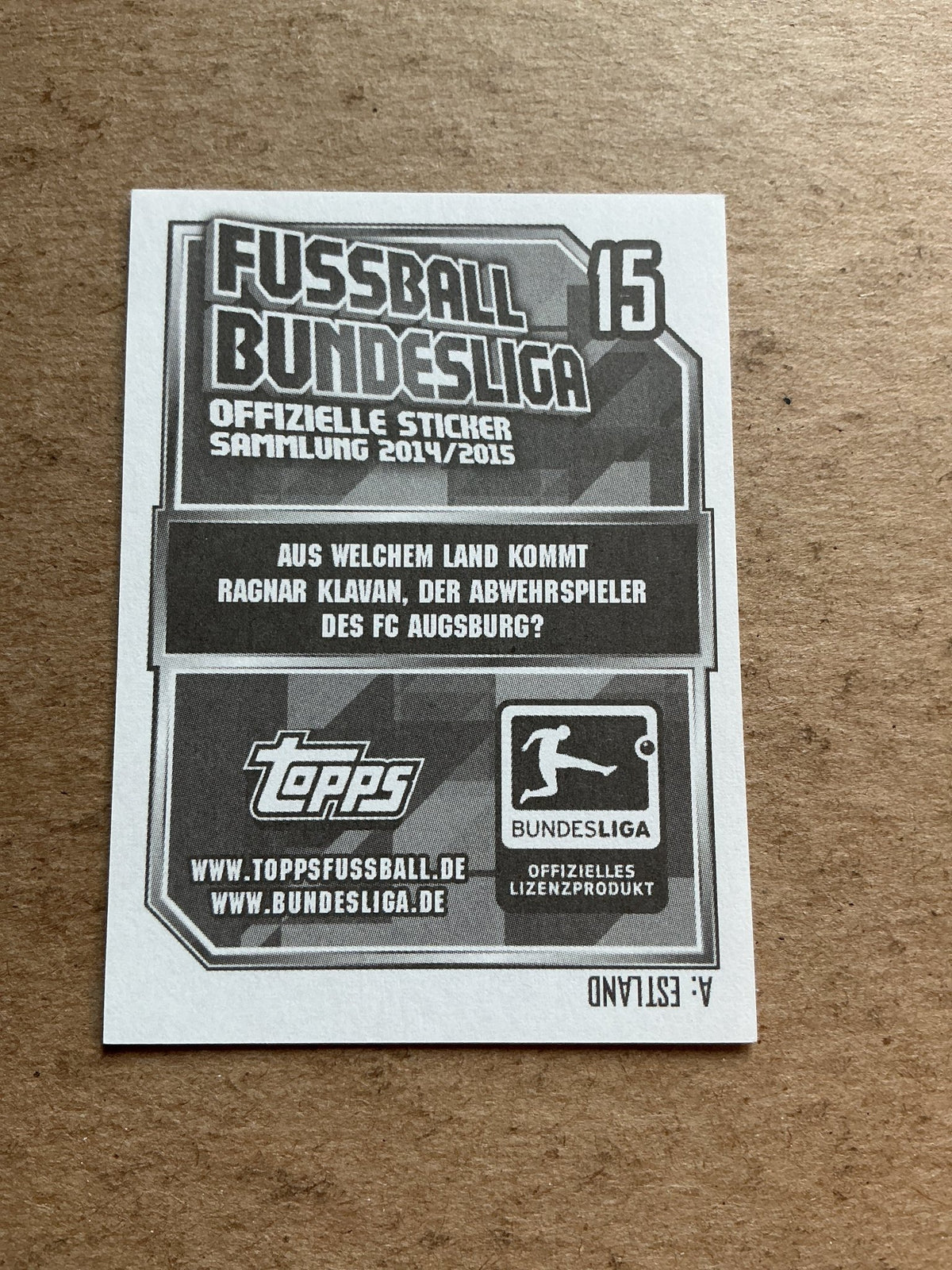 Tobias Werner, Germany 🇩🇪 FC Augsburg 2014/15 Topps hand signed - Autographs-World