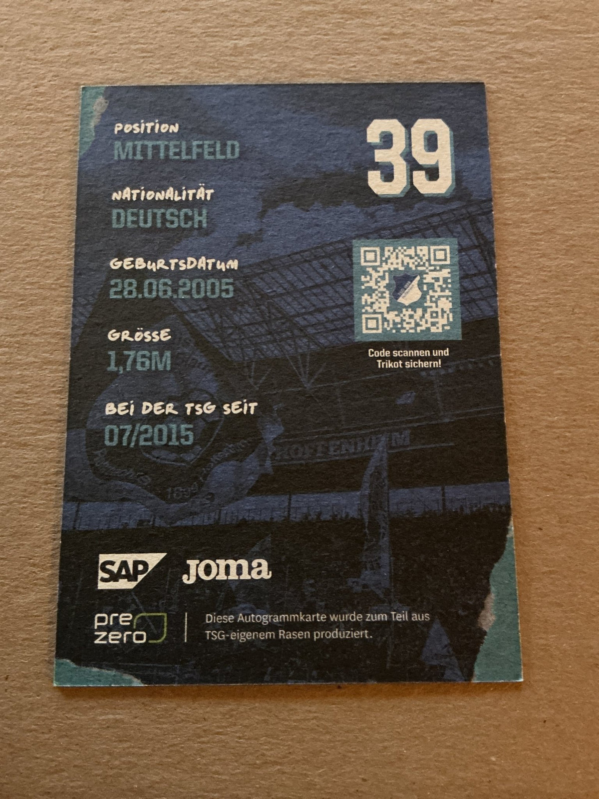 Tom Bischof, Germany 🇩🇪 TSG 1899 Hoffenheim 2022/23 hand signed - Autographs-World