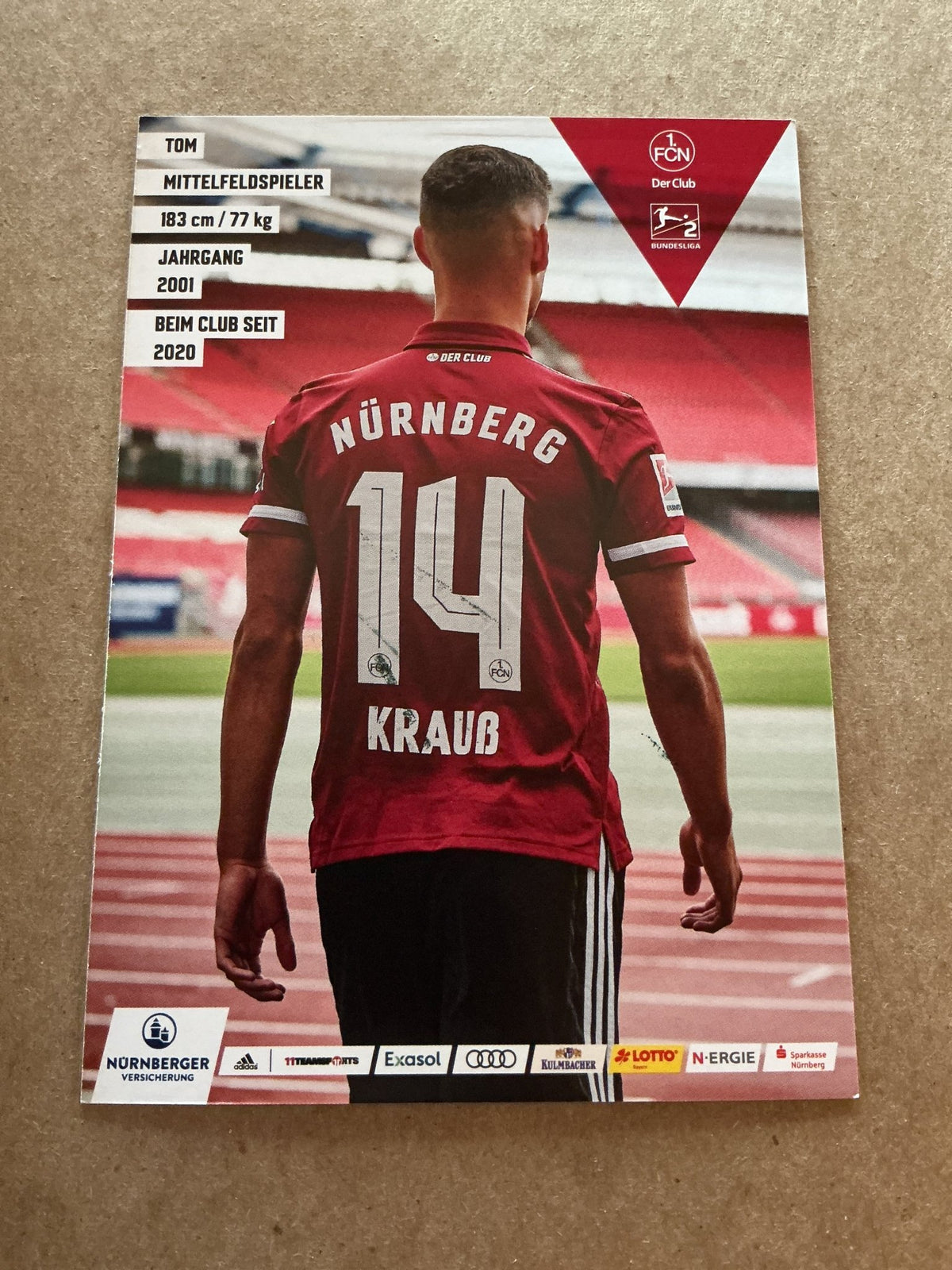 Tom Krauß, Germany 🇩🇪 1.FC Nürnberg 2021/22 hand signed - Autographs-World