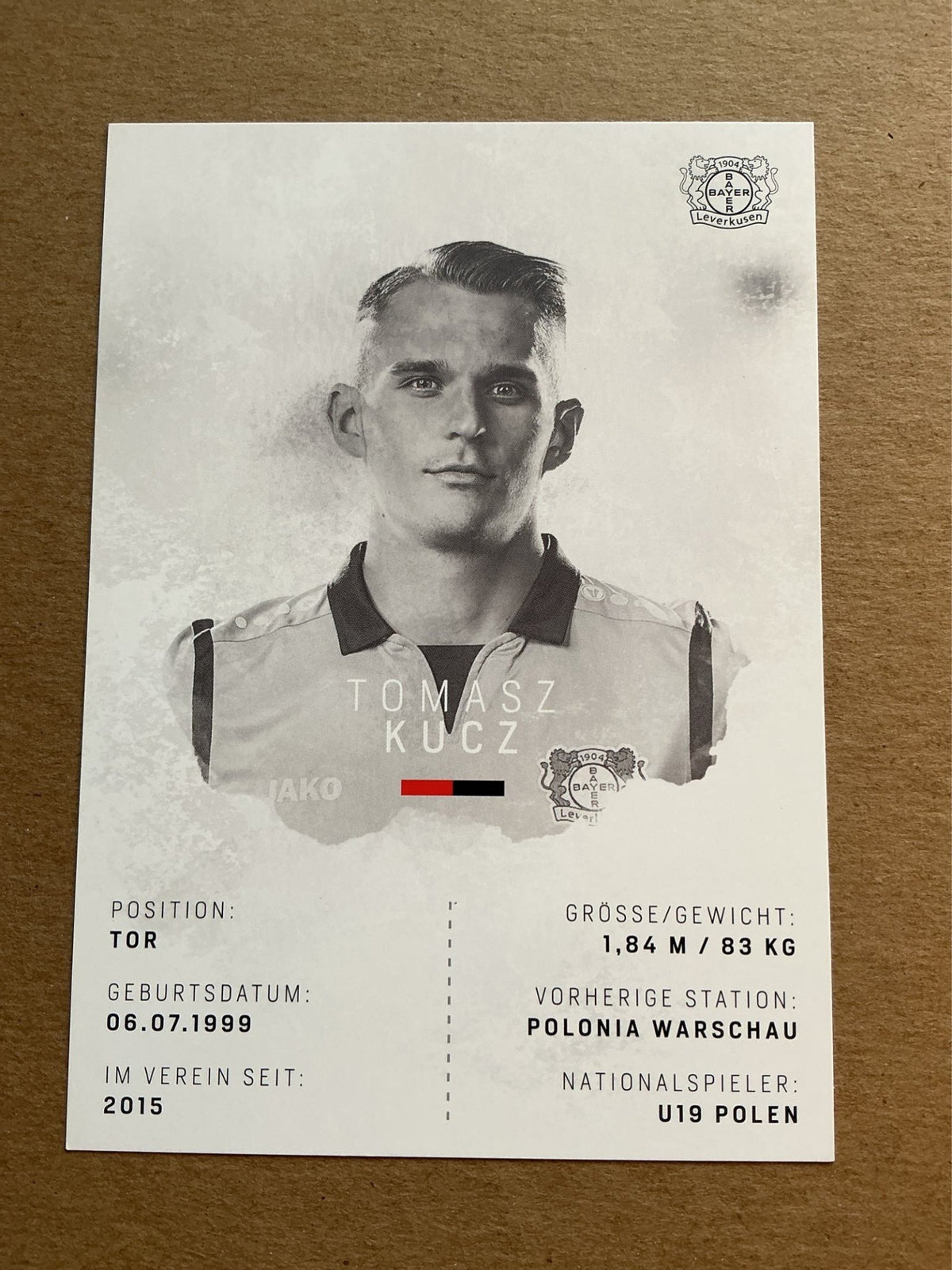 Tomasz Kucz, Poland 🇵🇱 Bayer 04 Leverkusen 2018/19 hand signed - Autographs-World
