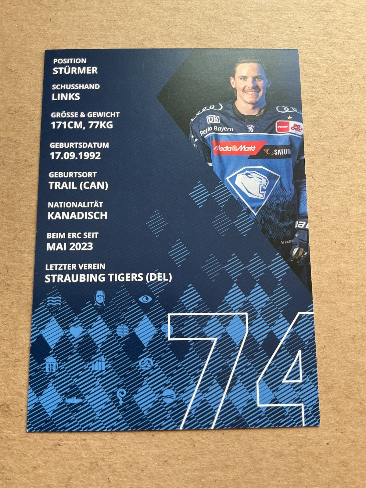 Travis St.Denis, Canada 🇨🇦 ERC Ingolstadt 2023/24 hand signed - Autographs-World