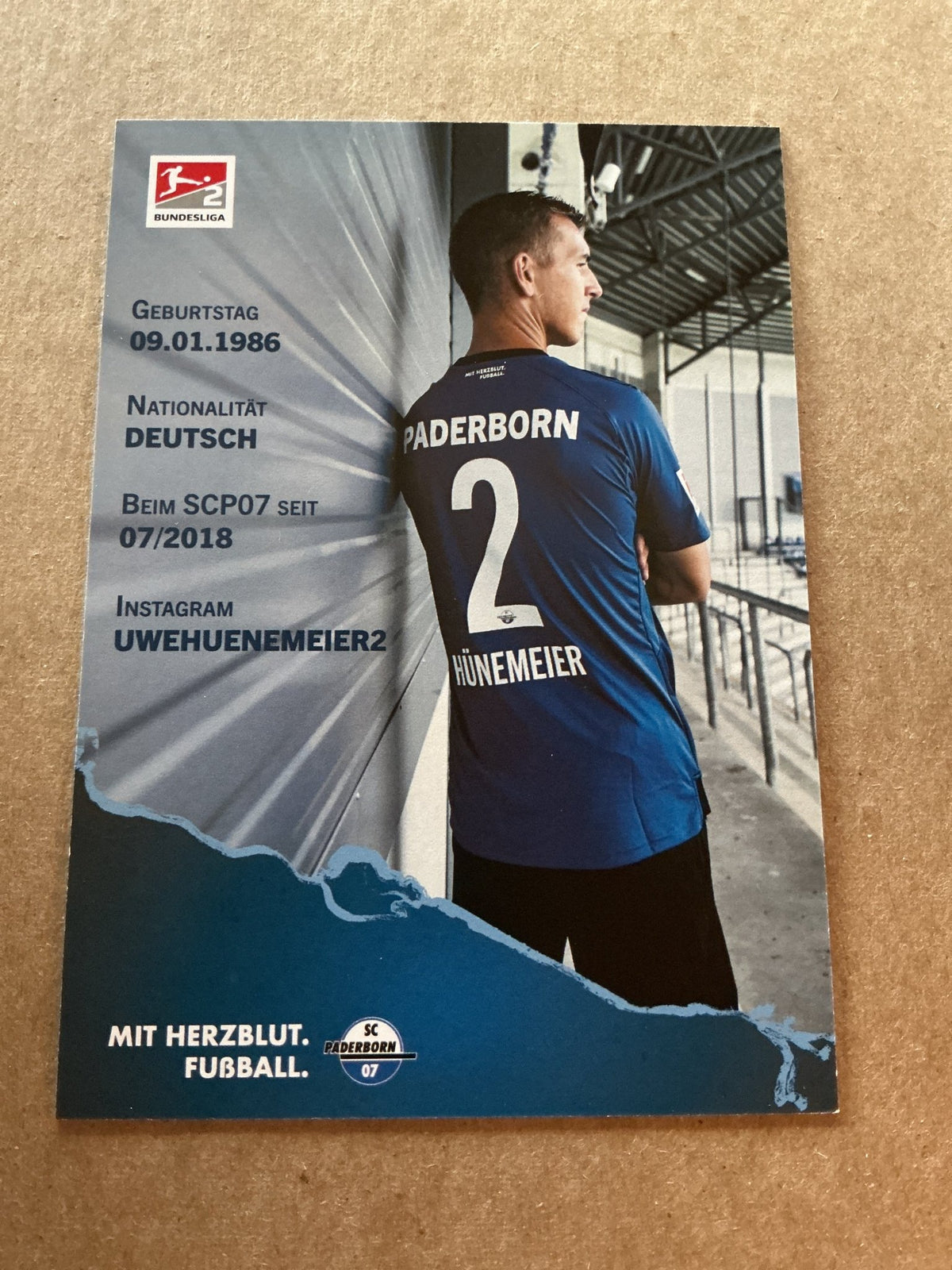 Uwe Hünemeier, Germany 🇩🇪 SC Paderborn 2021/22 hand signed - Autographs-World
