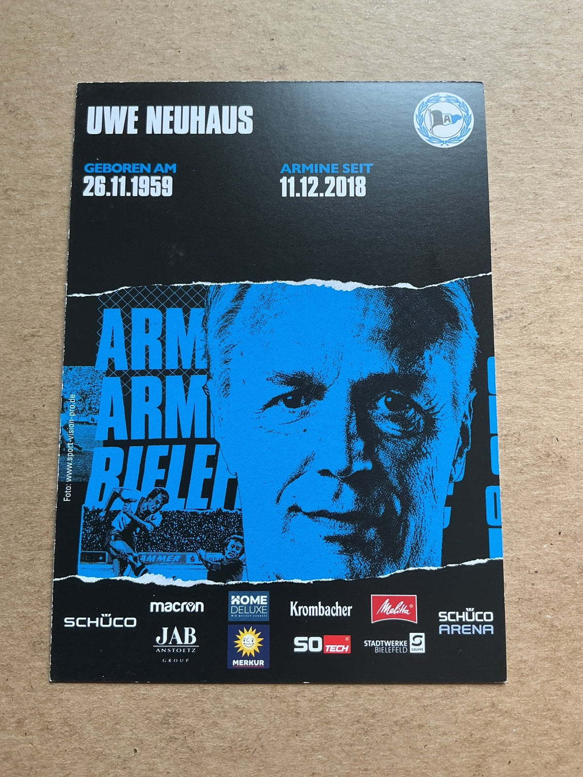 Uwe Neuhaus, Germany 🇩🇪 Arminia Bielefeld 2020/21 hand signed - Autographs-World