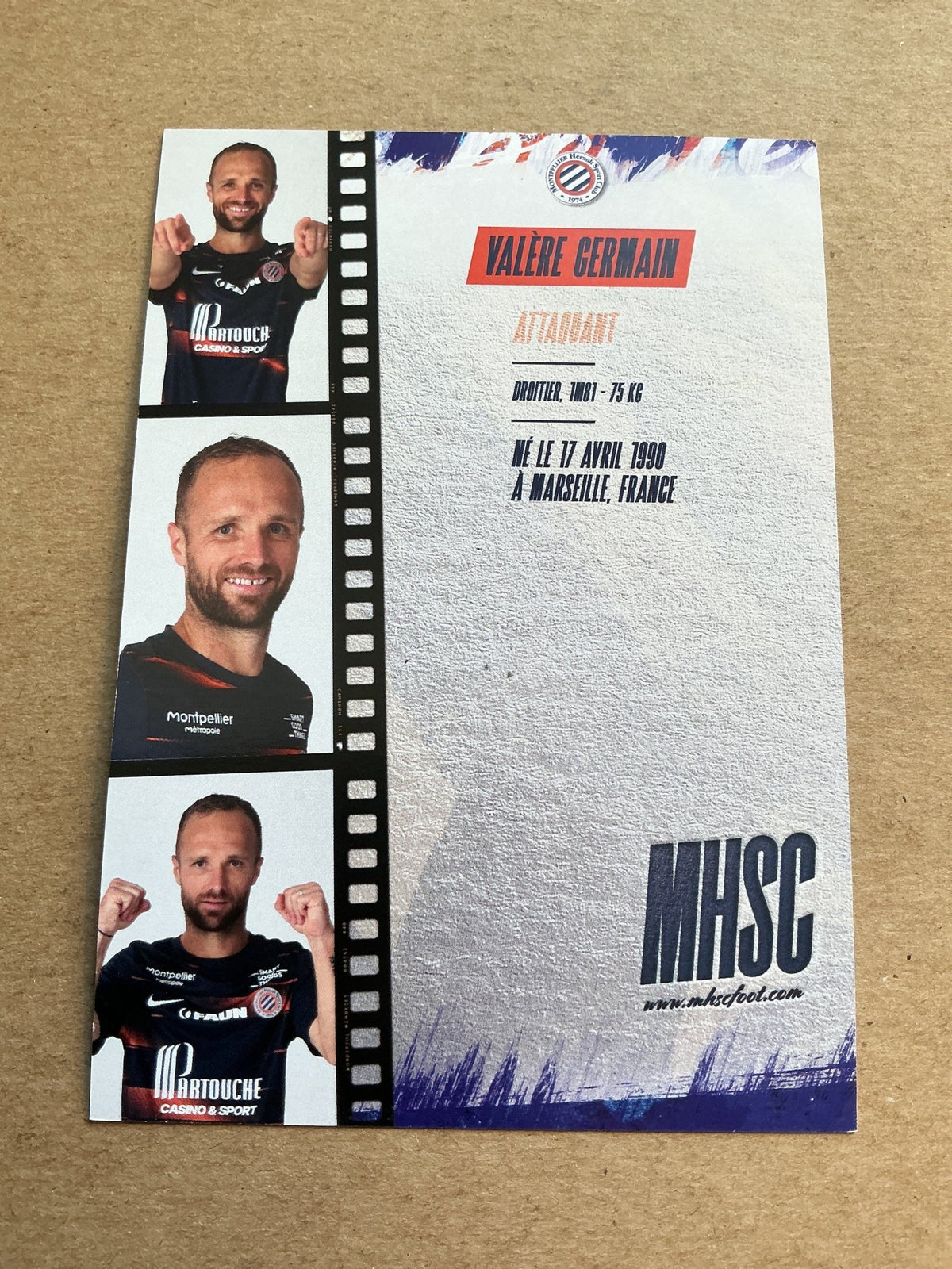 Valère Germain, France 🇫🇷 Montpellier HSC 2022/23 hand signed - Autographs-World