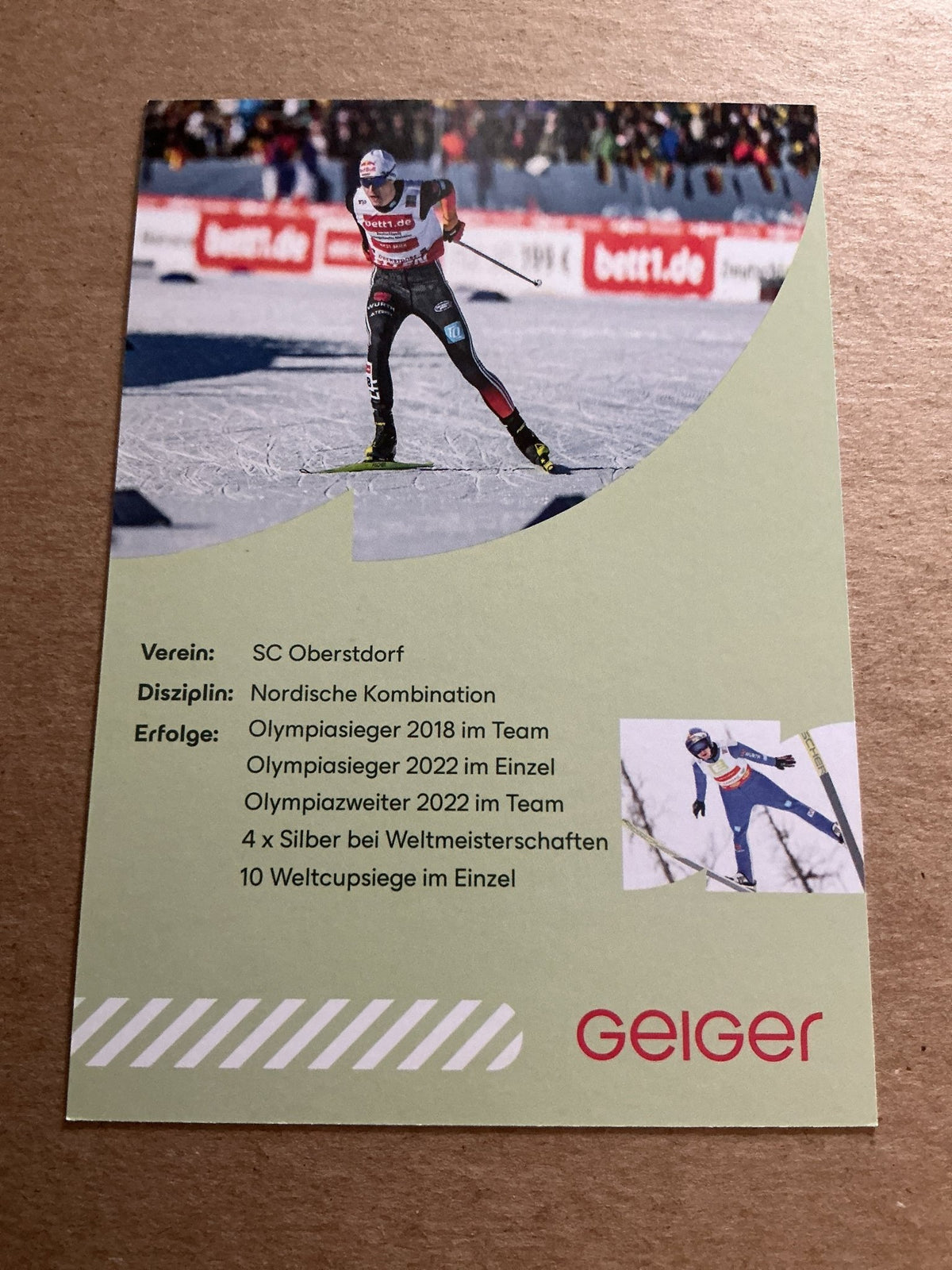 Vinzenz Geiger, Germany 🇩🇪 Nordic Combined Winter Sports 2024/25 hand signed - Autographs-World