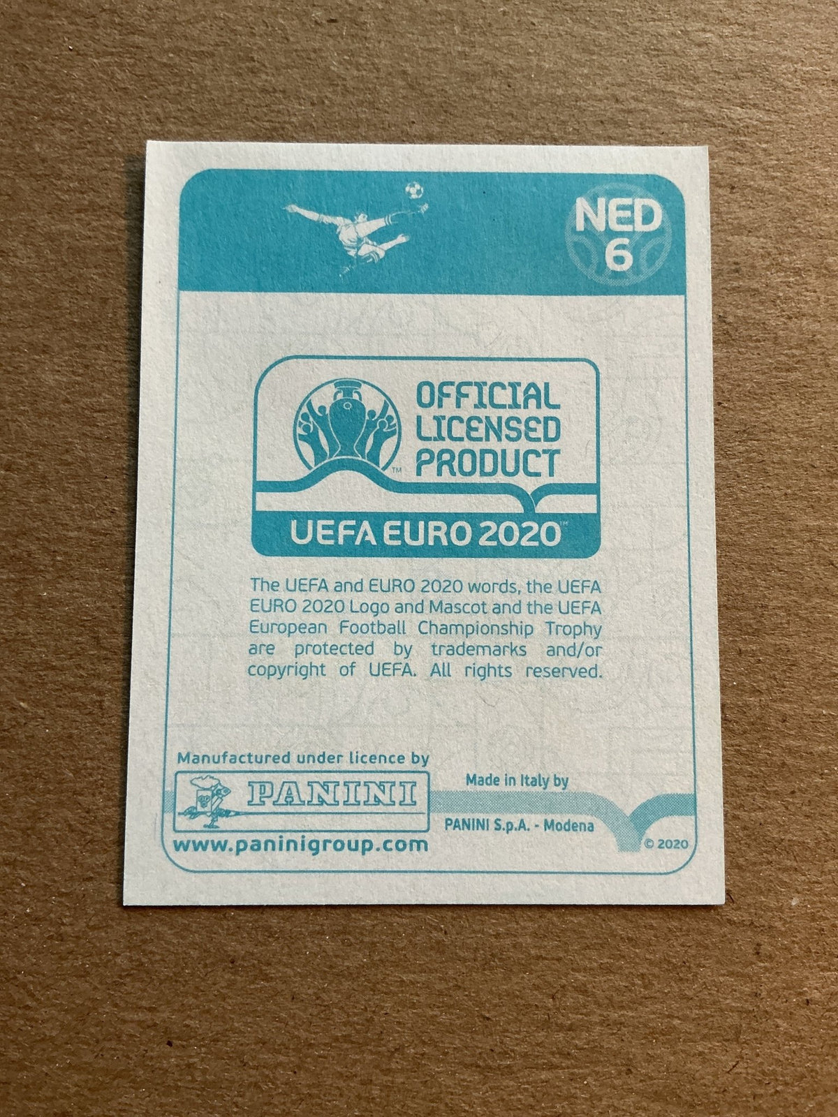 Virgil van Dijk, Netherlands 🇳🇱 UEFA Euro 2020 Panini hand signed - Autographs-World