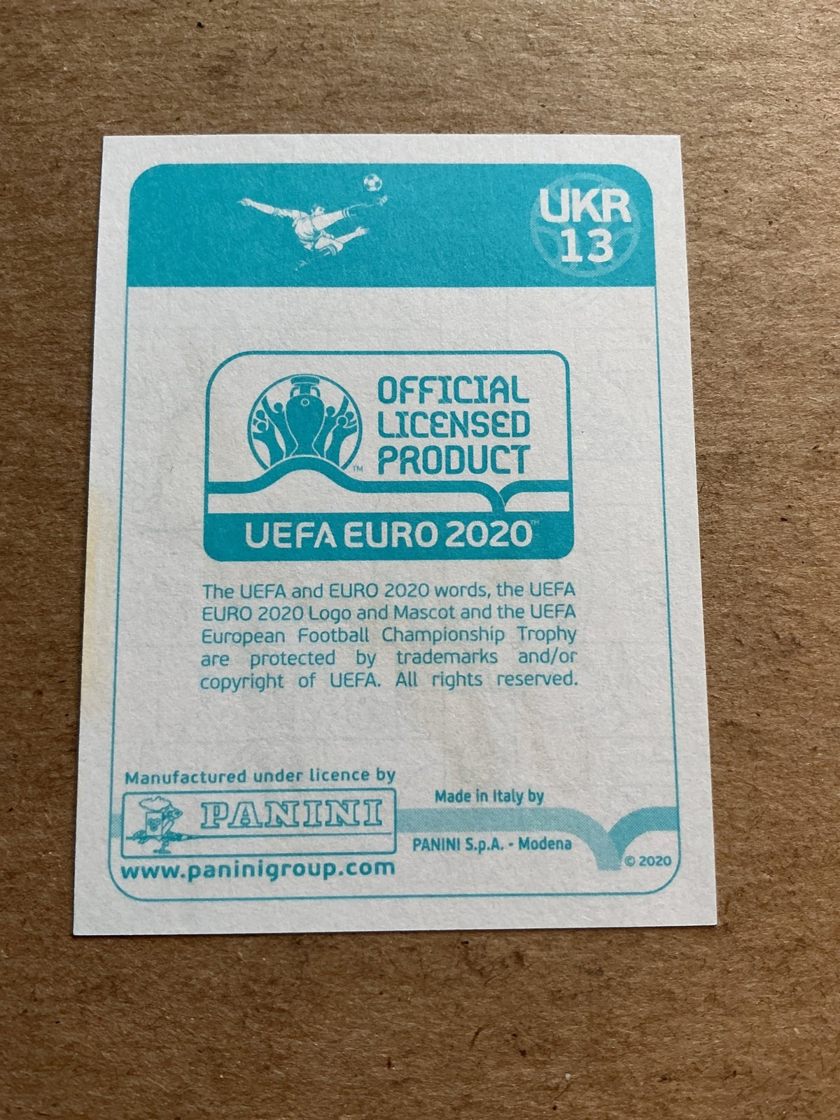 Vitaliy Mykolenko, Ukraine πΊπ¦ UEFA Euro 2020 Panini hand signed - Autographs-World