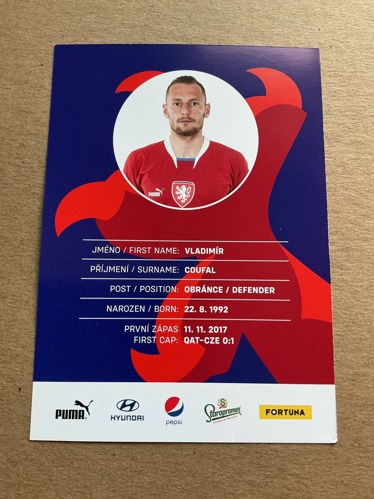Vladimír Coufal, Czech Republic 🇨🇿 2023 West Ham United hand signed - Autographs-World