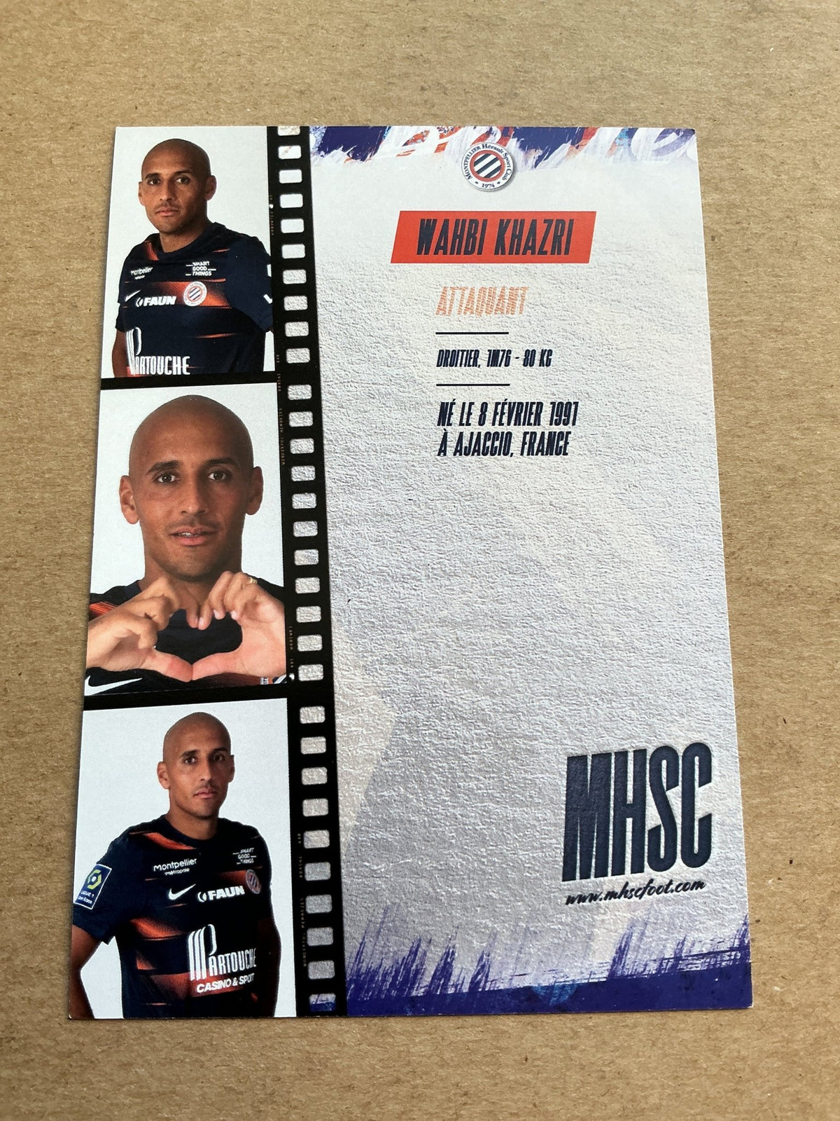 Wahbi Khazri, Tunisia 🇹🇳 Montpellier HSC 2022/23 hand signed - Autographs-World