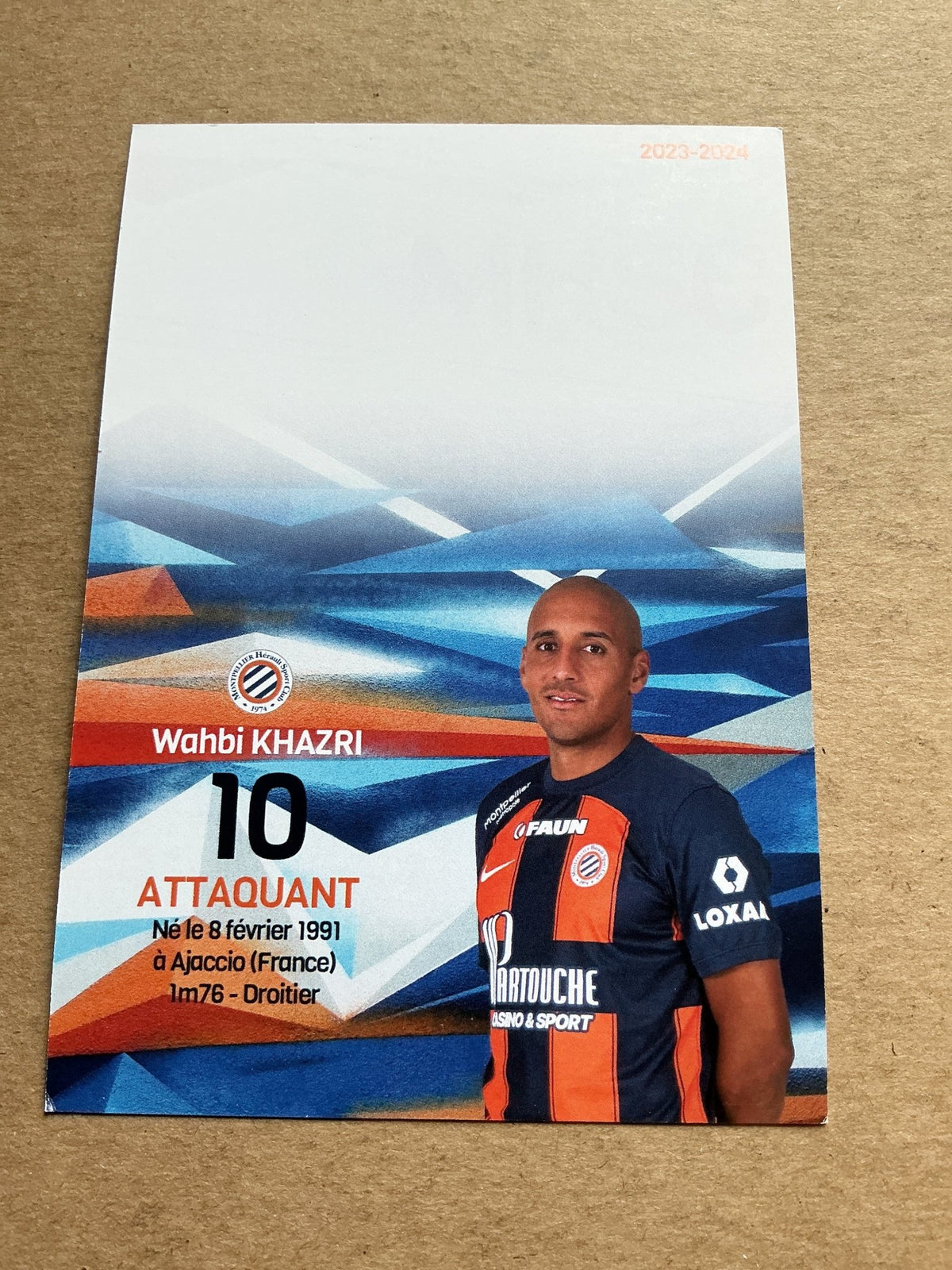 Wahbi Khazri, Tunisia 🇹🇳 Montpellier HSC 2023/24 hand signed - Autographs-World