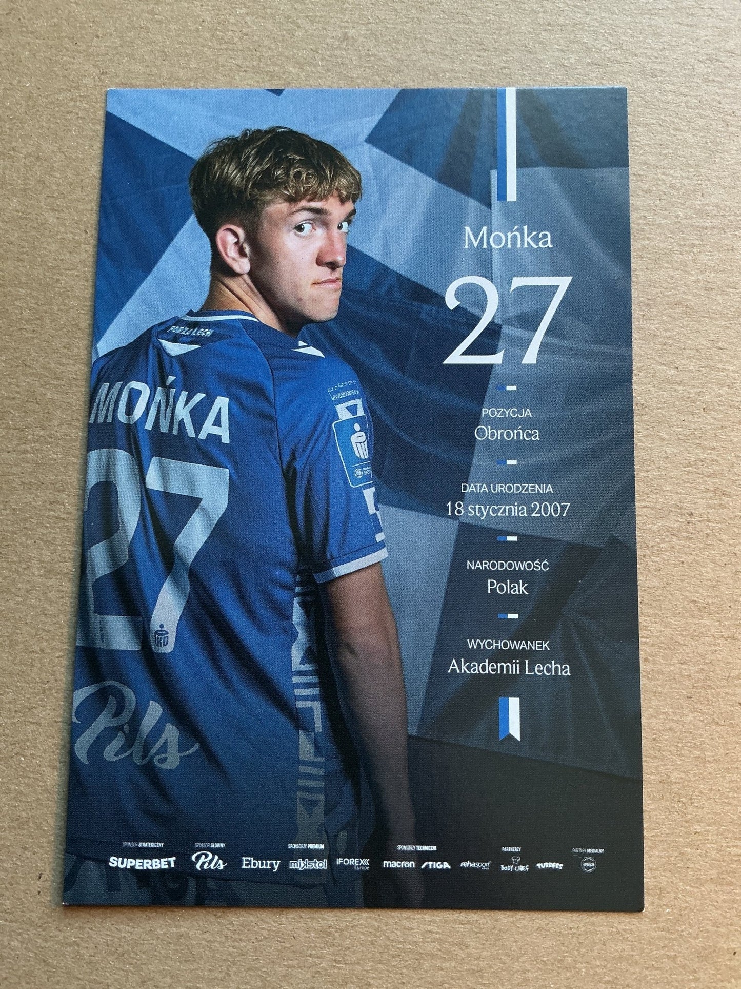Wojciech Mońka, Poland 🇵🇱 Lech Poznán 2025/26 hand signed - Autographs-World