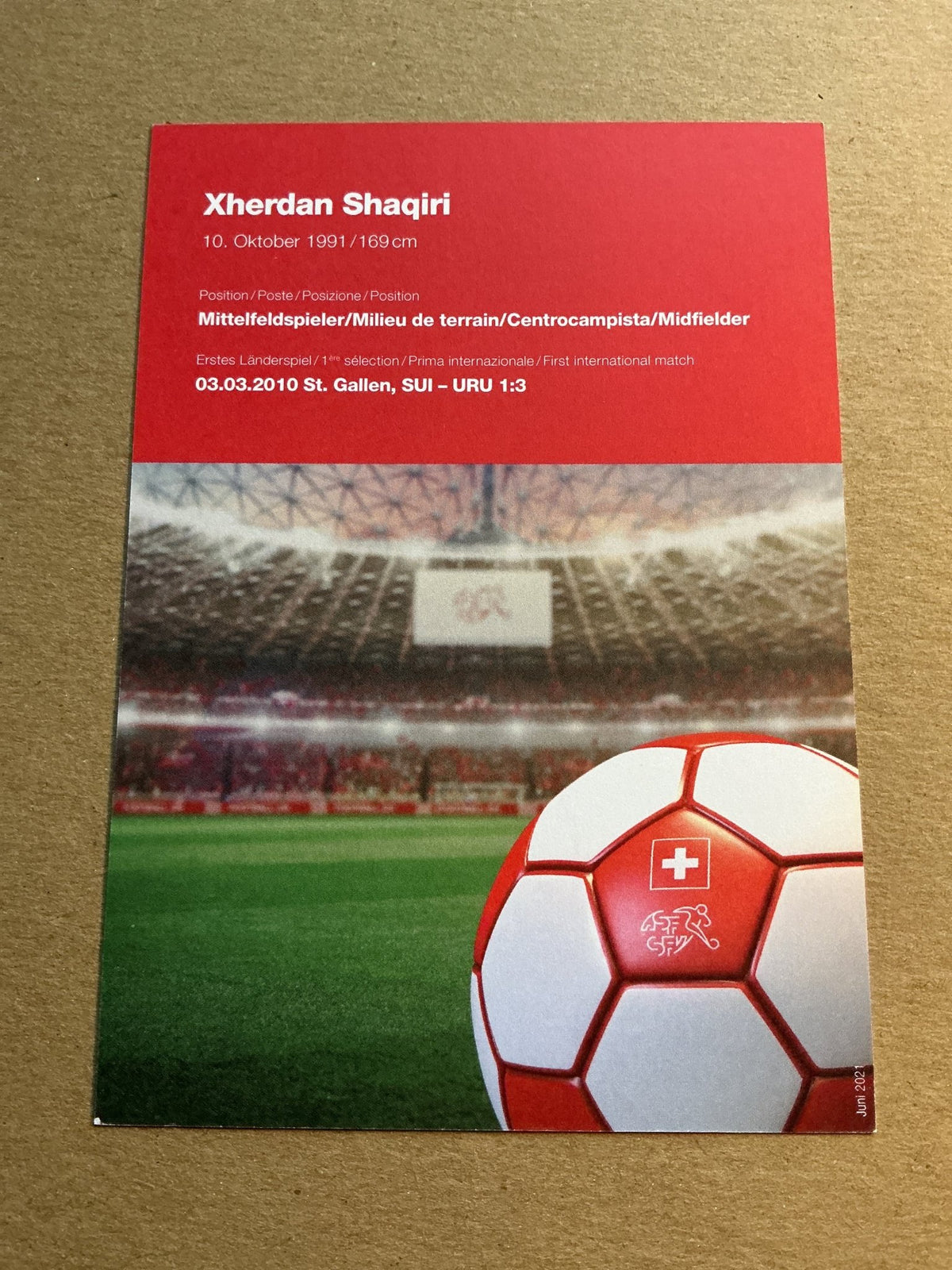 Xherdan Shaqiri, Switzerland 🇨🇠2021 hand signed - Autographs-World