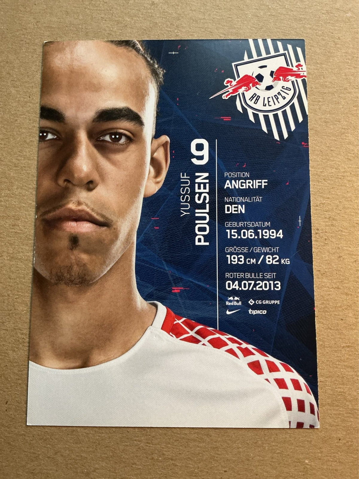 Yussuf Poulsen, Denmark 🇩🇰 RB Leipzig 2017/18 hand signed - Autographs-World