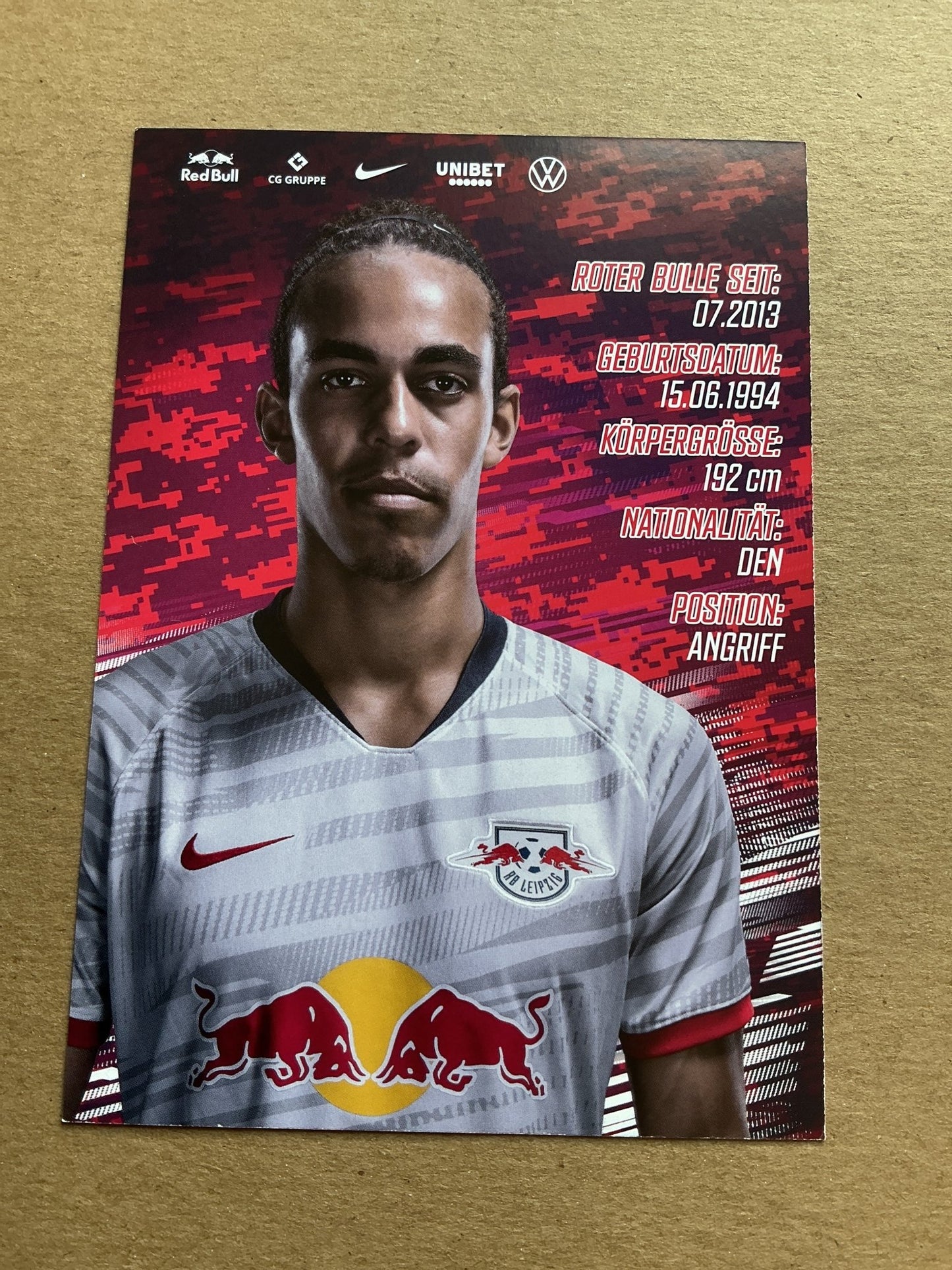 Yussuf Poulsen, Denmark 🇩🇰 RB Leipzig 2019/20 hand signed - Autographs-World