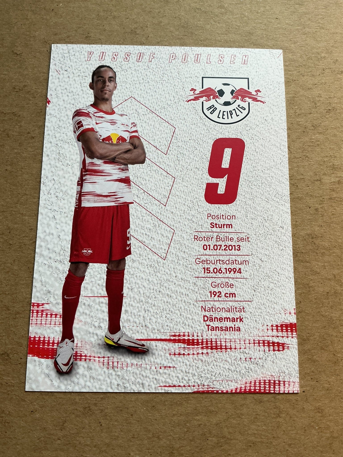 Yussuf Poulsen, Denmark 🇩🇰 RB Leipzig 2021/22 hand signed - Autographs-World