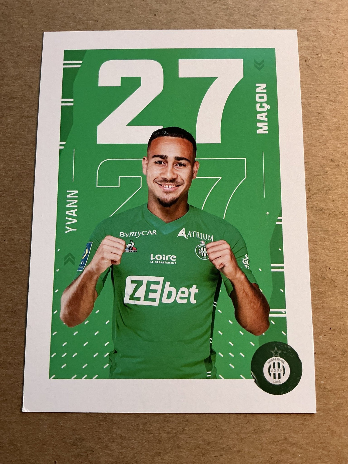 Yvann Maçon, France 🇫🇷 AS Saint-Étienne 2021/22 hand signed - Autographs-World