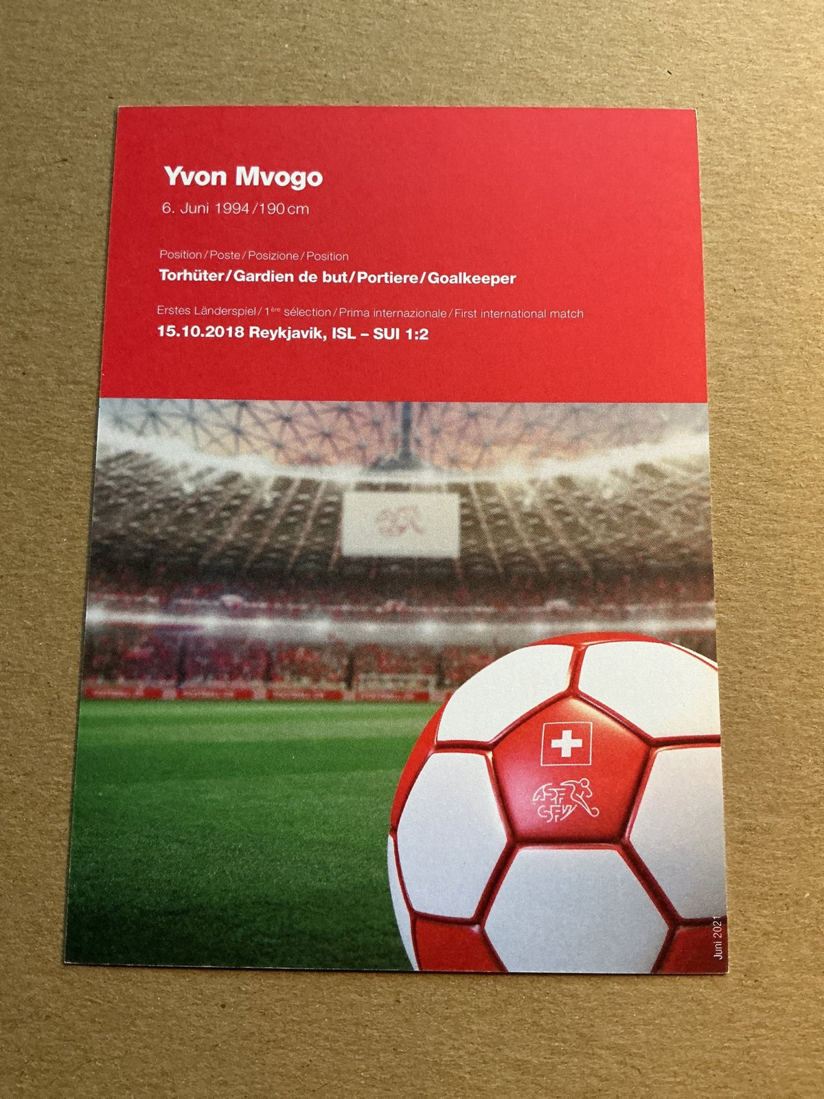 Yvon Mvogo, Switzerland π¨π 2021 hand signed - Autographs-World