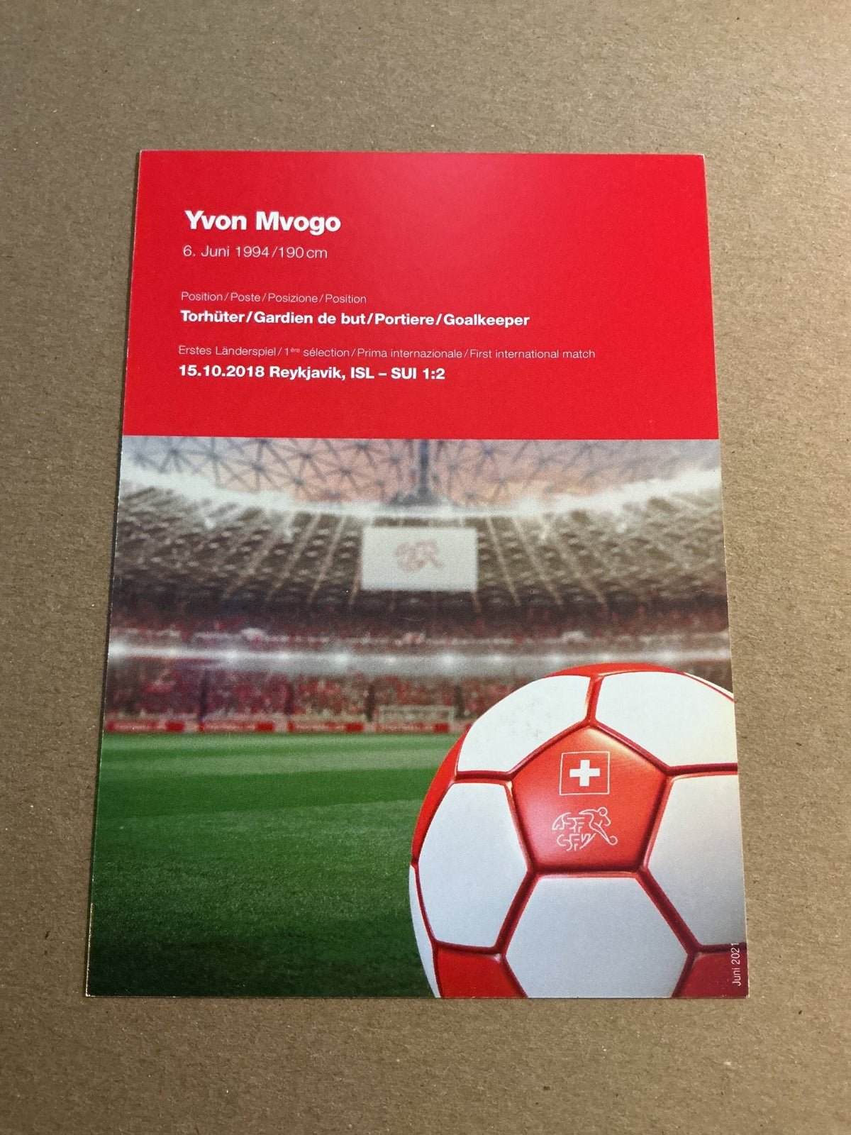Yvon Mvogo, Switzerland 🇨🇭FIFA World Cup 2022 hand signed - Autographs-World
