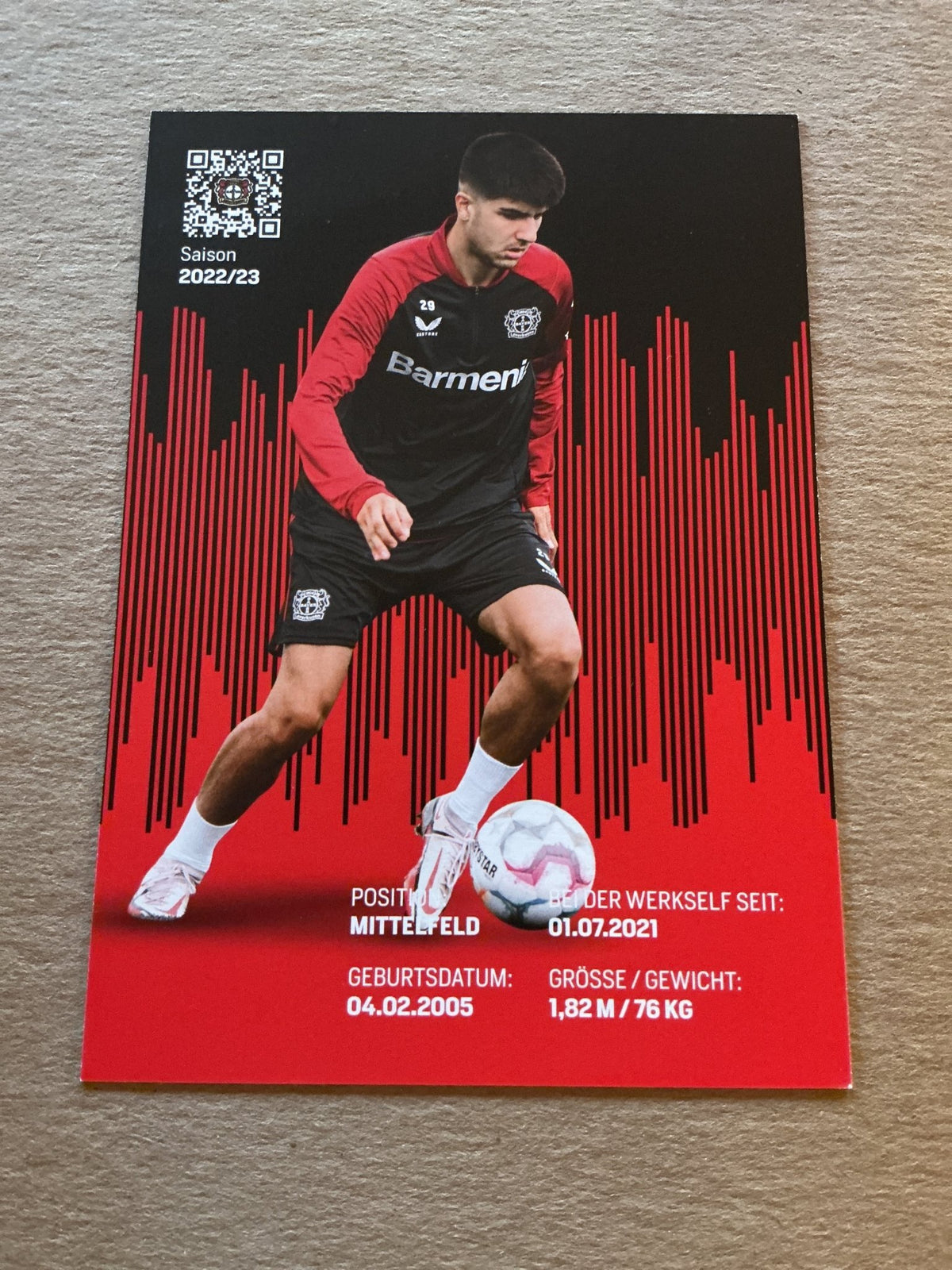 Zidan Sertdemir, Denmark 🇩🇰 Bayer 04 Leverkusen 2022/23 hand signed - Autographs-World