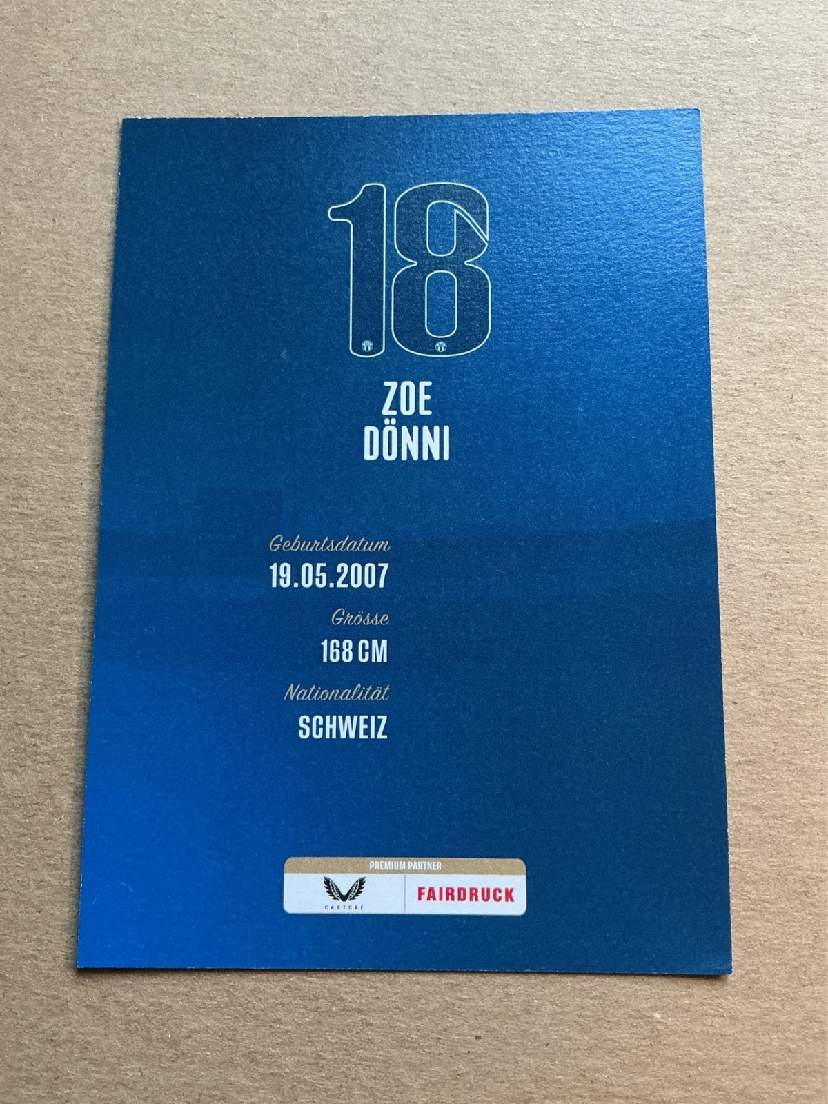 Zoe Dönni, Switzerland 🇨🇭 FC Zürich 2026/27 hand signed - Autographs-World