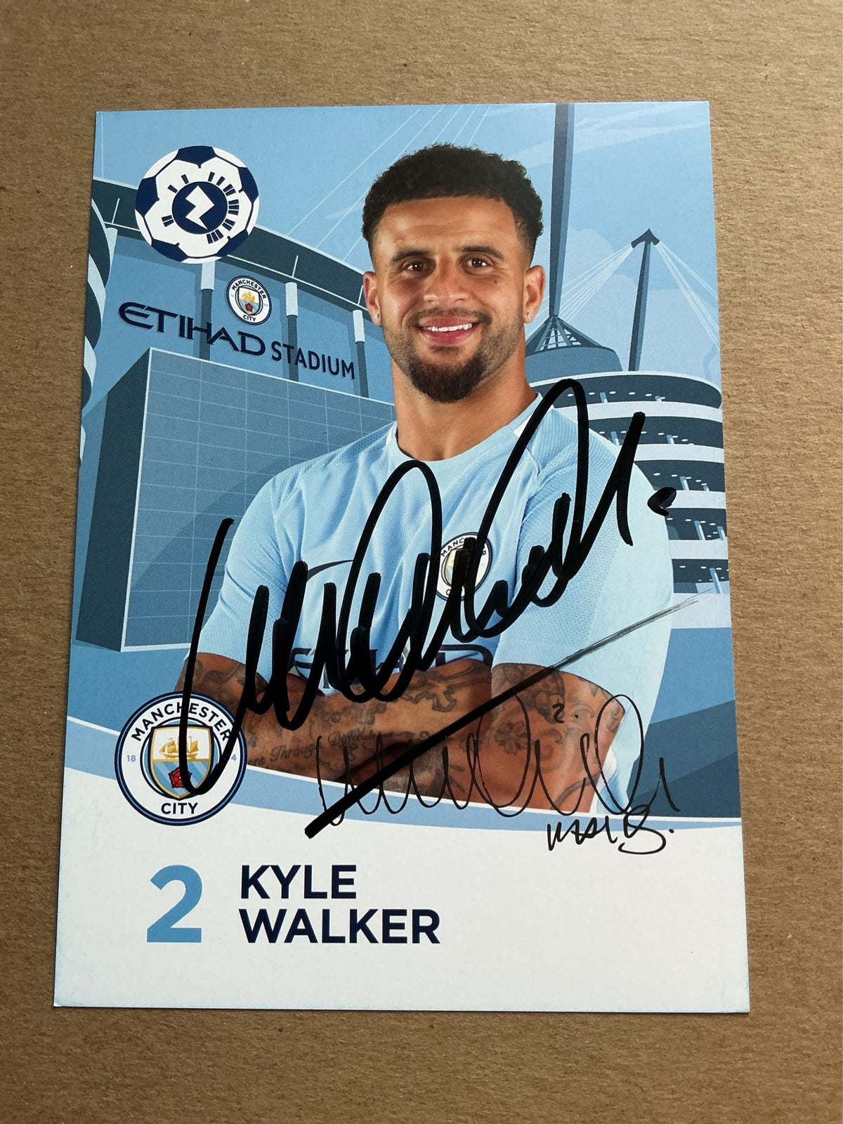 Kyle Walker, England 🏴󠁧󠁢󠁥󠁮󠁧󠁿 Manchester City 2017/18 hand signed