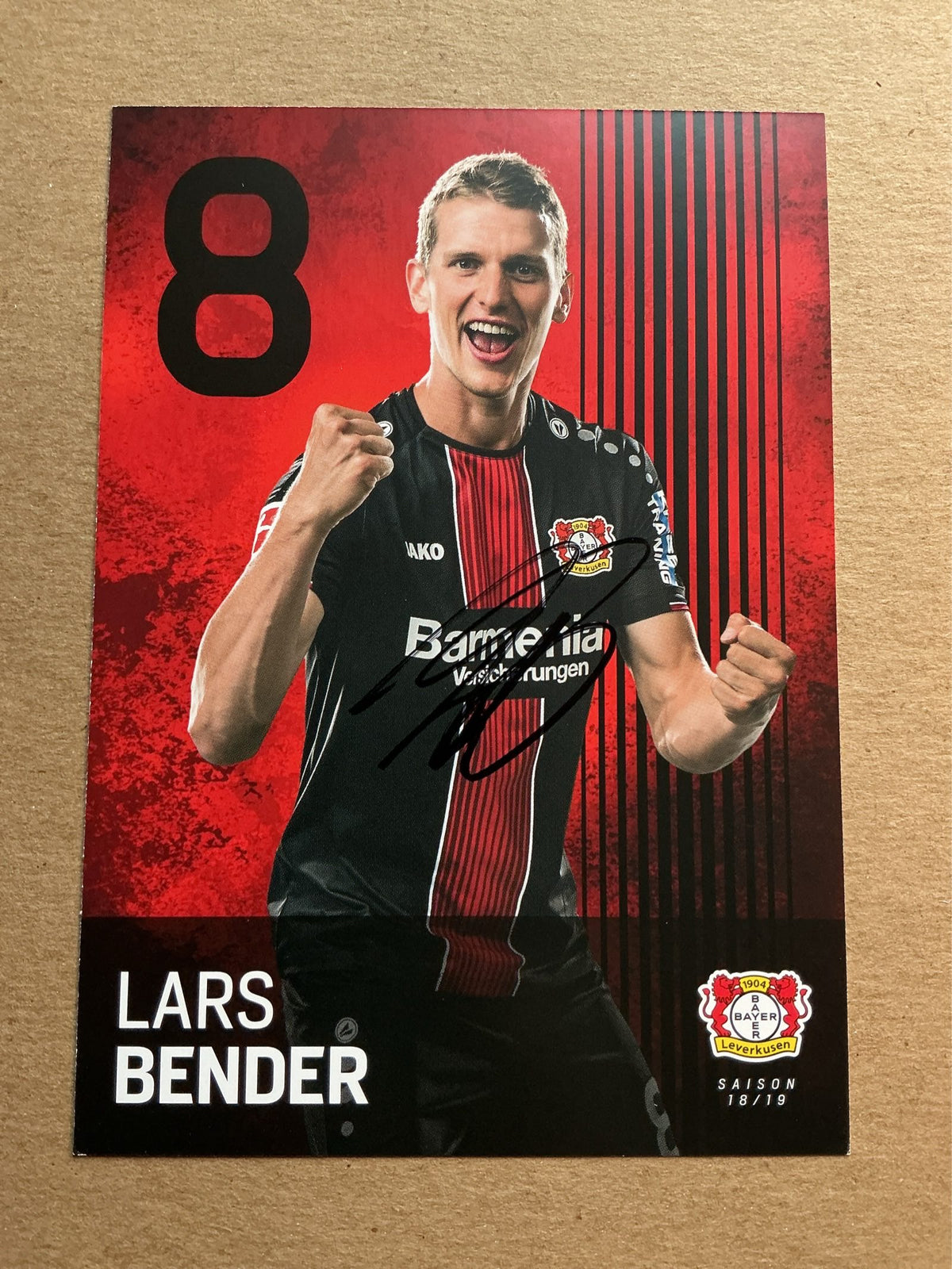 Lars Bender, Germany 🇩🇪 Bayer 04 Leverkusen 2018/19 hand signed