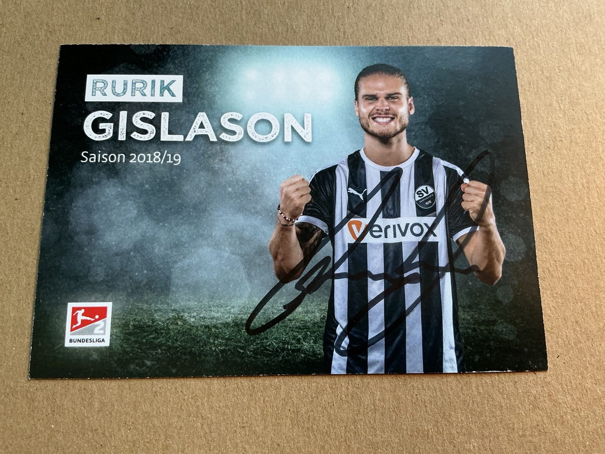 Rurik Gislason, Iceland 🇮🇸 SV Sandhausen 2018/19 hand signed