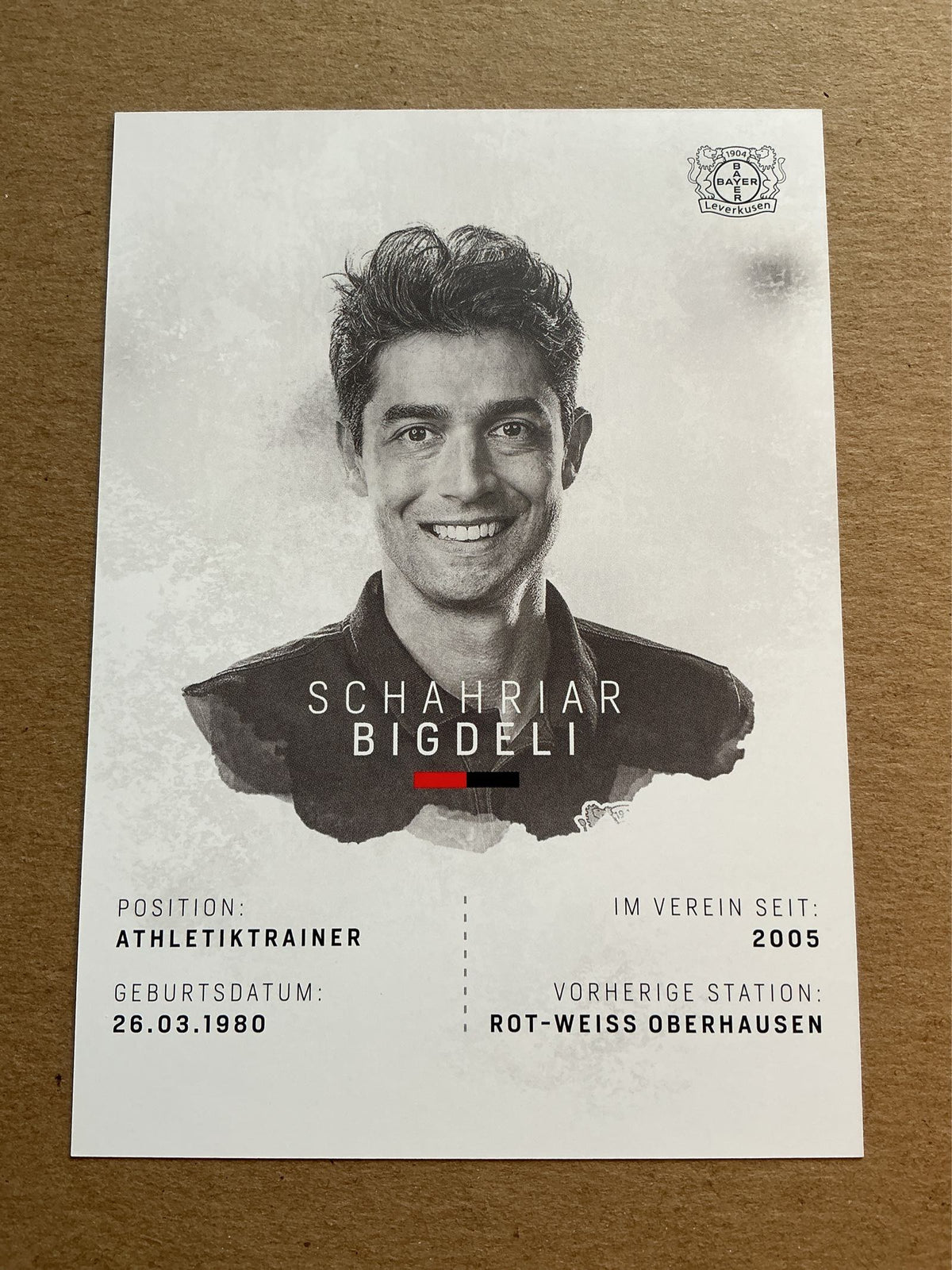 Schahriar Bigdeli, Germany 🇩🇪 Bayer 04 Leverkusen 2018/19 hand signed
