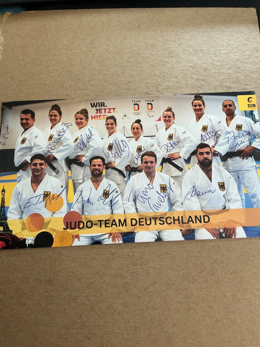 12x Team Germany 🇩🇪 Judo Summer Olympics 2024 hand signed - Autographs-World