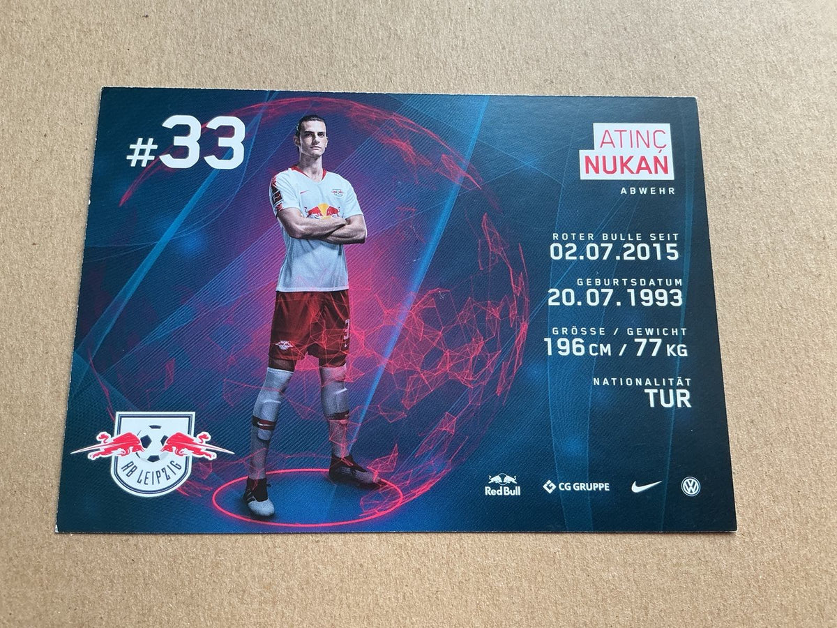 Atinç Nukan, Türkiye 🇹🇷 RB Leipzig 2018/19 hand signed
