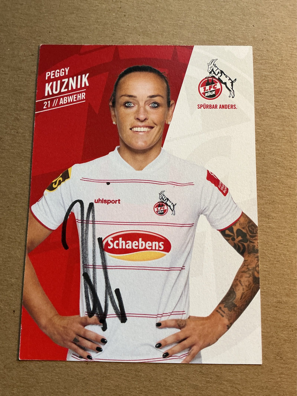 Peggy Kuznik, Germany 🇩🇪 1.FC Köln 2021/22 hand signed