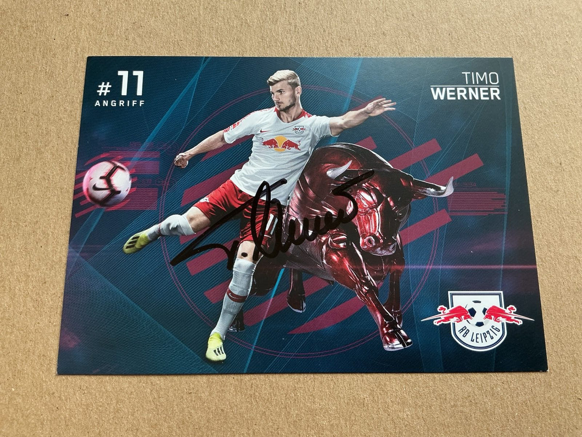Timo Werner, Germany 🇩🇪 RB Leipzig 2018/19 hand signed