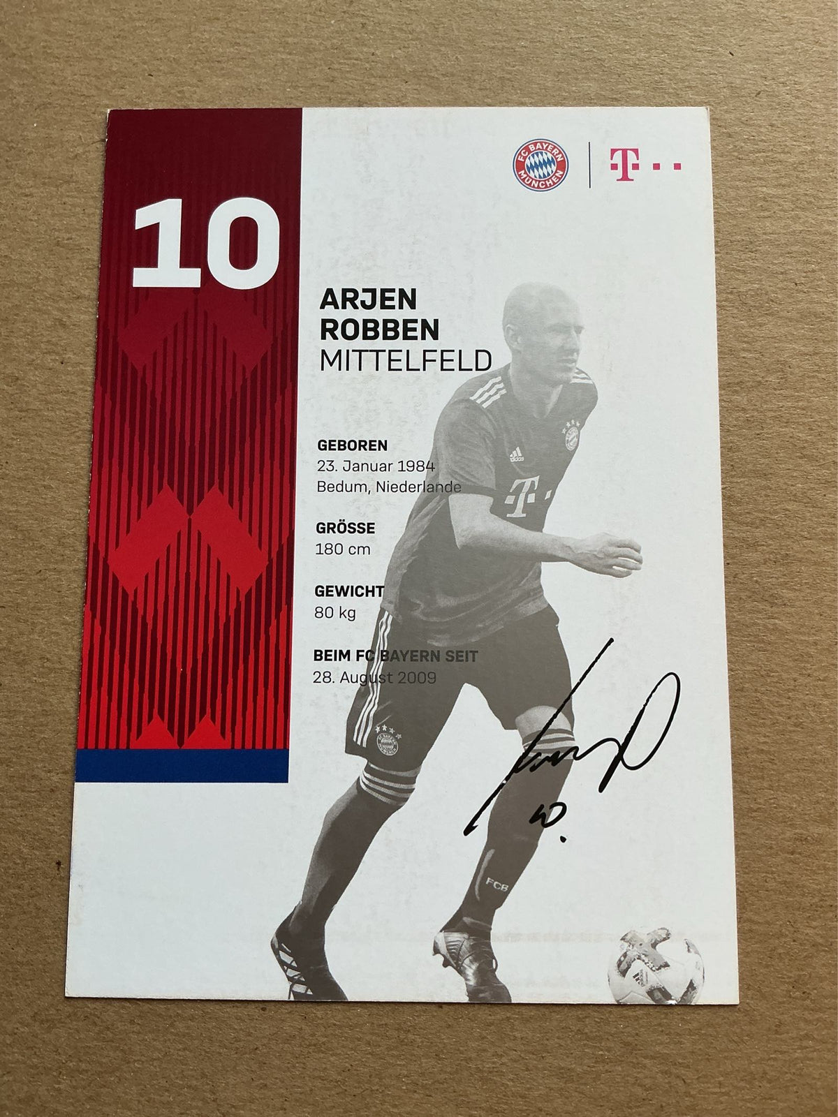 Arjen Robben, Netherlands 🇳🇱 FC Bayern München 2018/19 hand signed