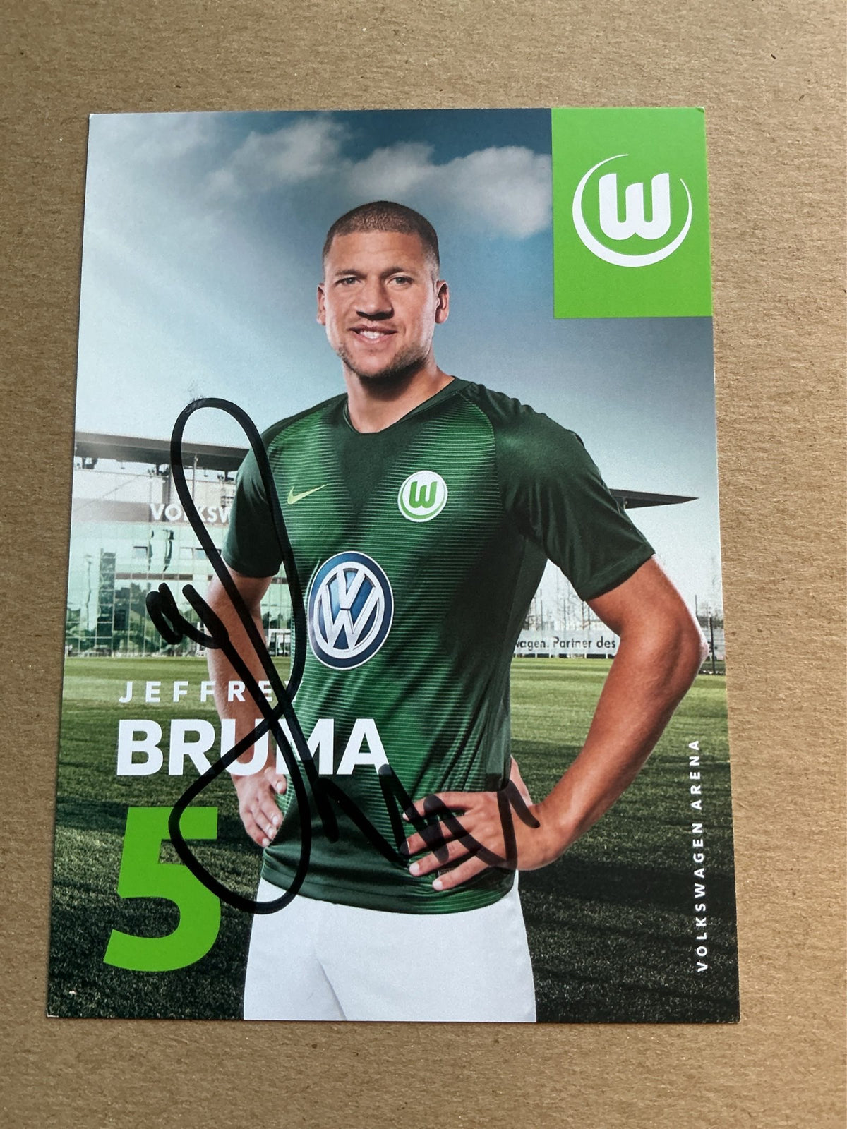 Jeffrey Bruma, Netherlands 🇳🇱 VfL Wolfsburg 2018/19 hand signed