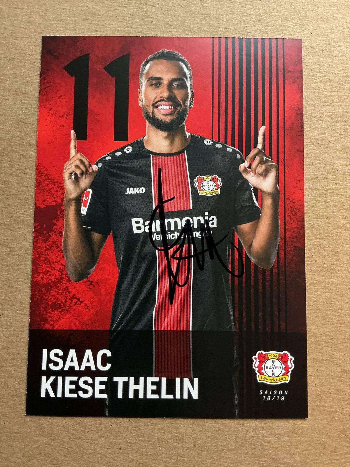 Isaac Kiese Thelin, Sweden 🇸🇪 Bayer 04 Leverkusen 2018/19 hand signed
