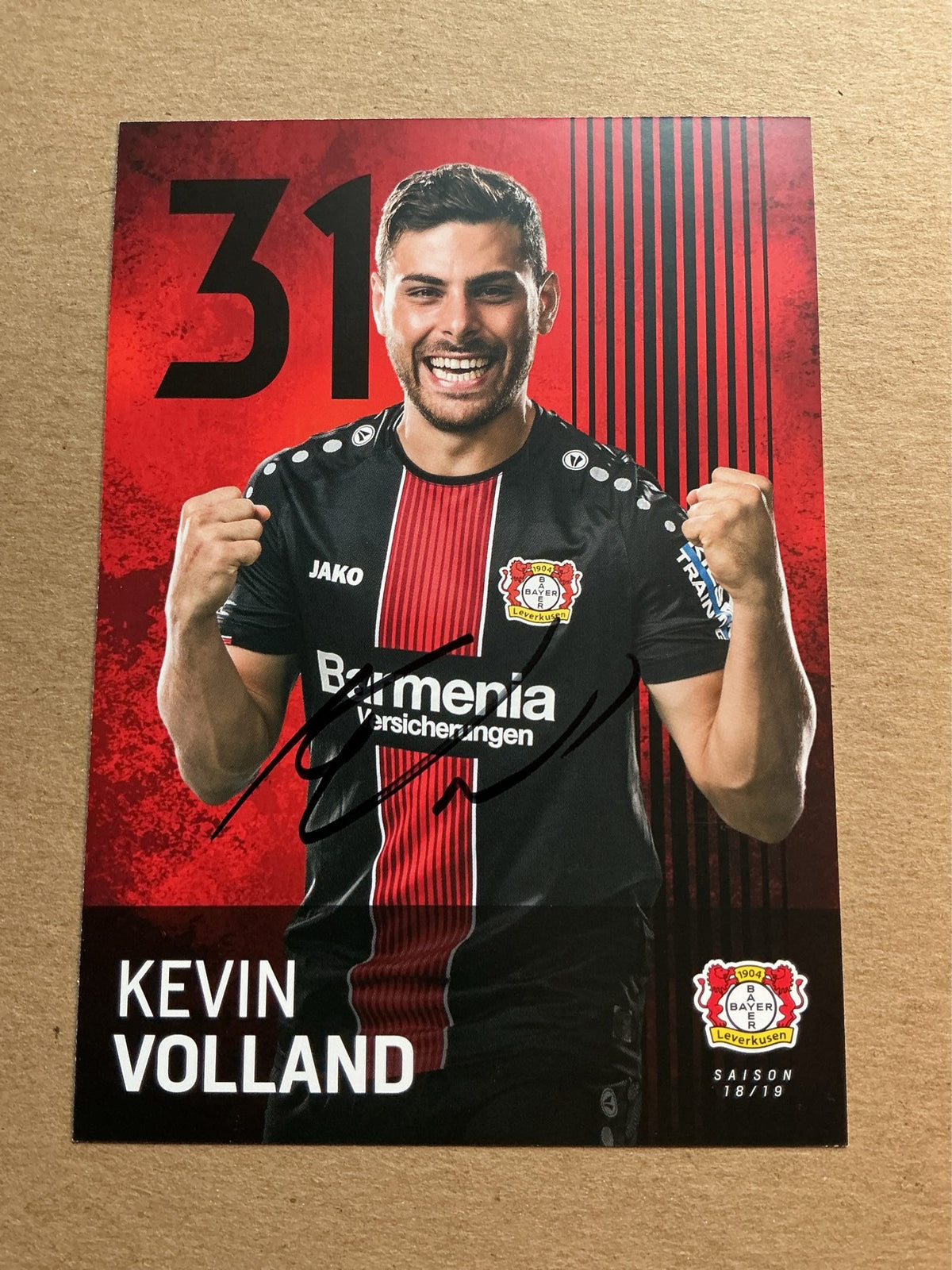 Kevin Volland, Germany 🇩🇪 Bayer 04 Leverkusen 2018/19 hand signed