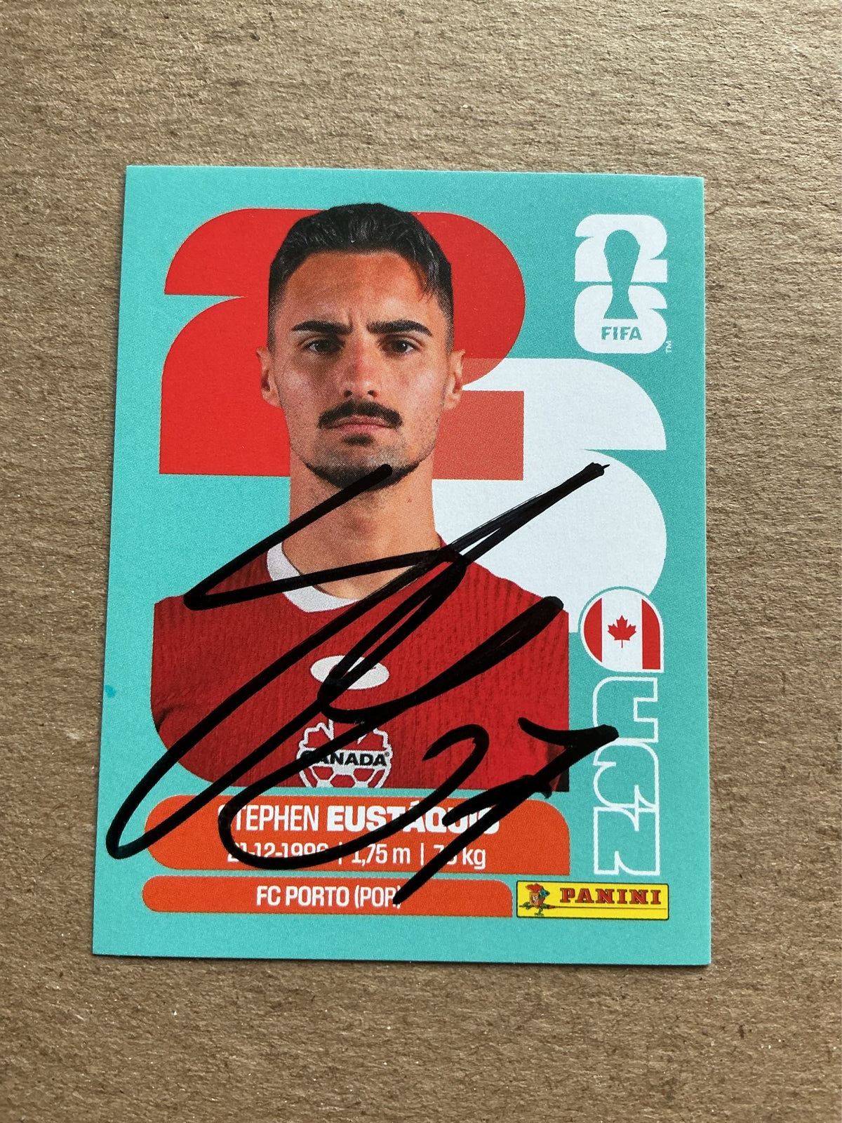 Stephen Eustáquio, Canada 🇨🇦 FIFA World Cup 2026 Panini hand signed