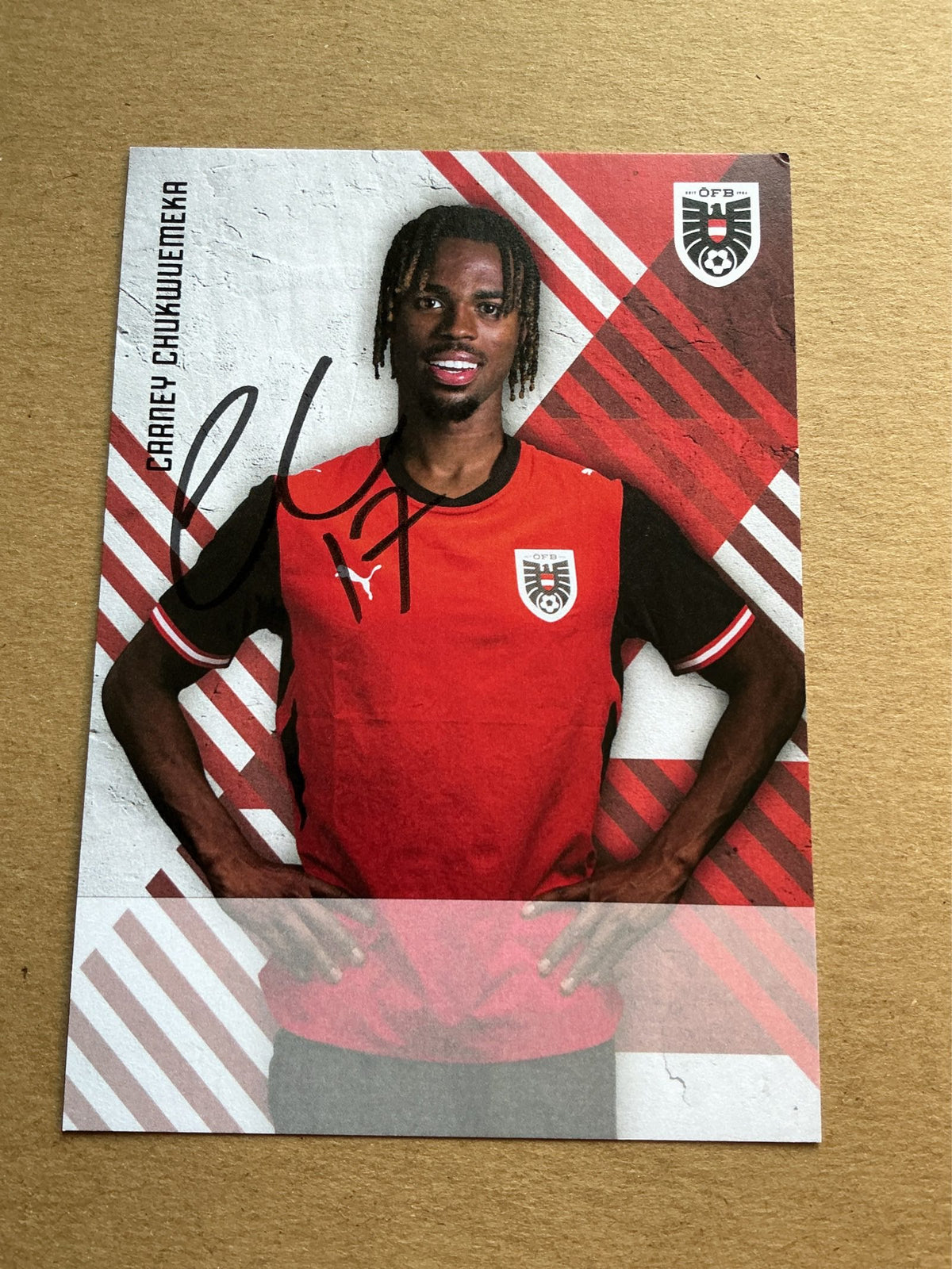 Carney Chukwuemeka, Austria 🇦🇹 FIFA World Cup 2026 hand signed
