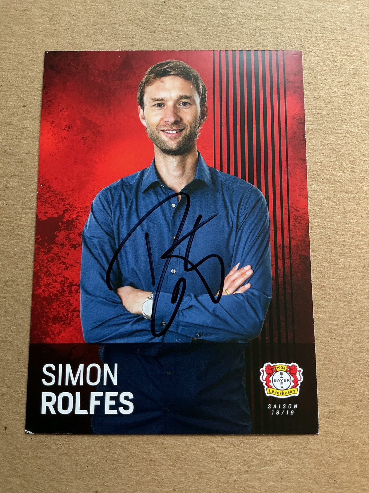 Simon Rolfes, Germany 🇩🇪 Bayer 04 Leverkusen 2018/19 hand signed
