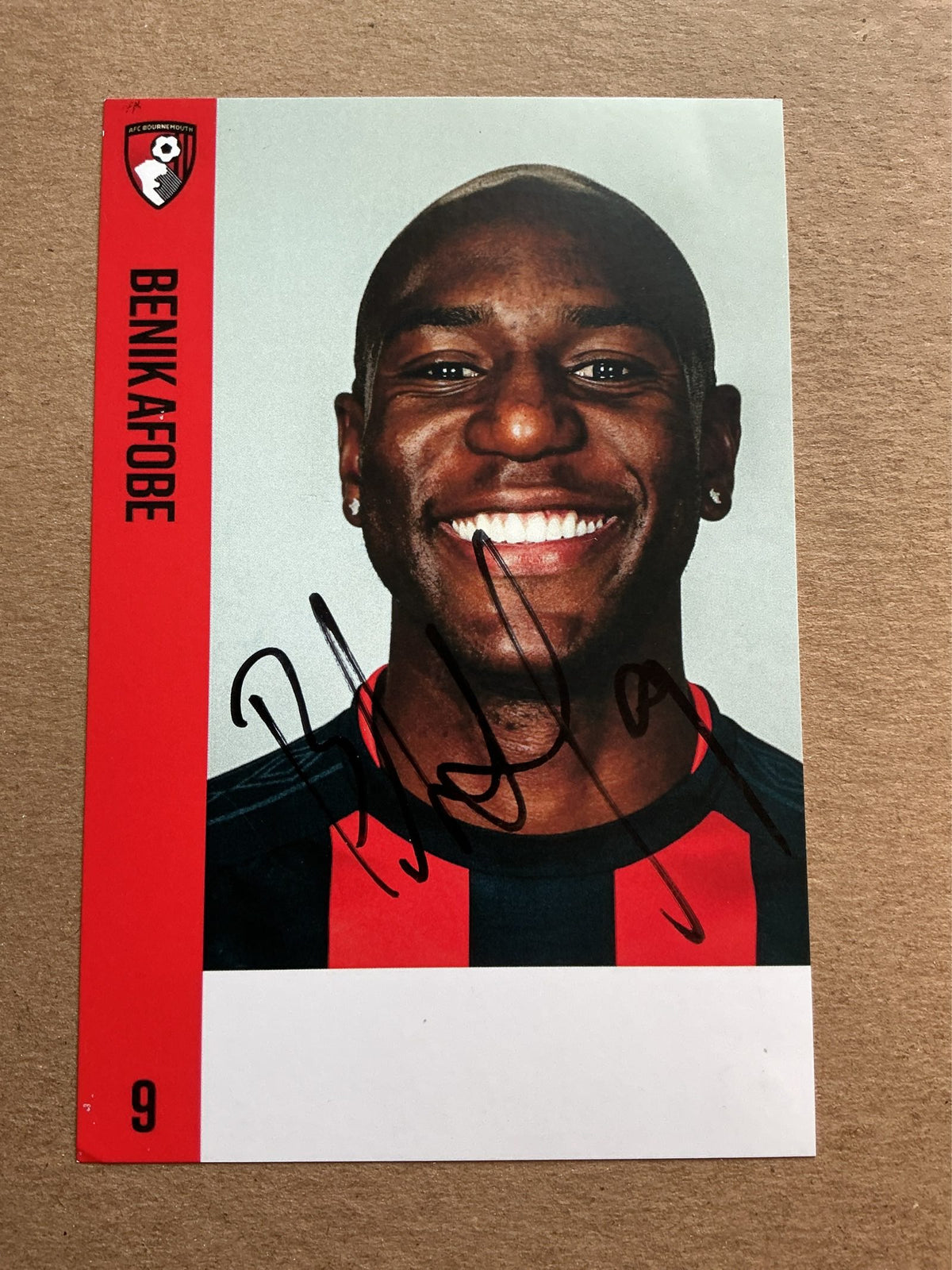 Benik Afobe, DR Kongo 🇨🇩 AFC Bournemouth 2017/18 hand signed