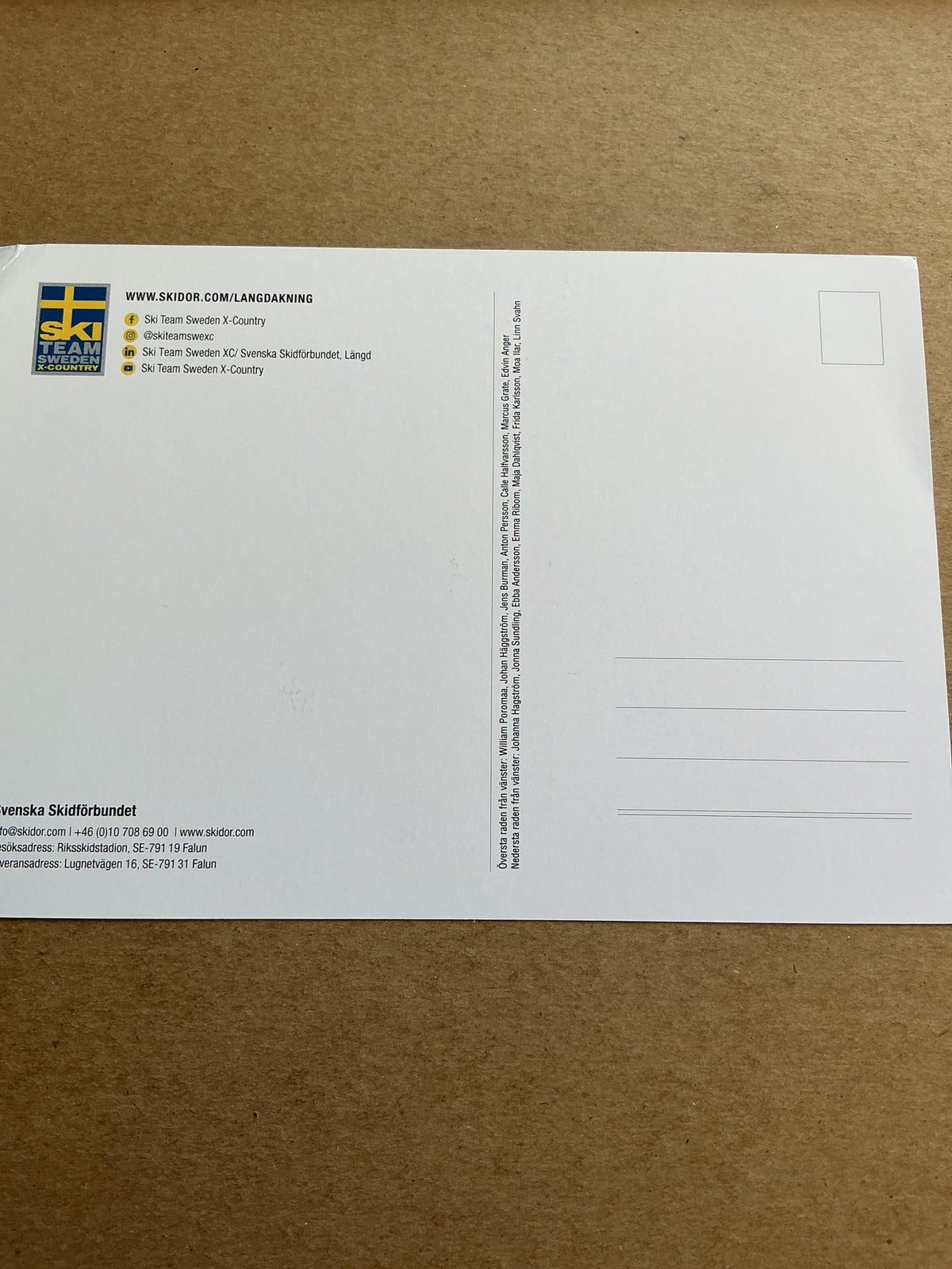 4x Sweden 🇸🇪 Cross Country Sundling, Andersson, Karlsson 2023/24 hand signed - Autographs-World