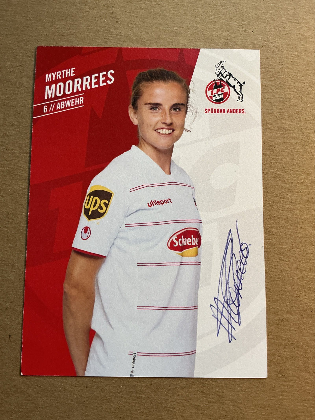 Myrthe Moorrees, Netherlands 🇳🇱 1.FC Köln 2021/22 hand signed