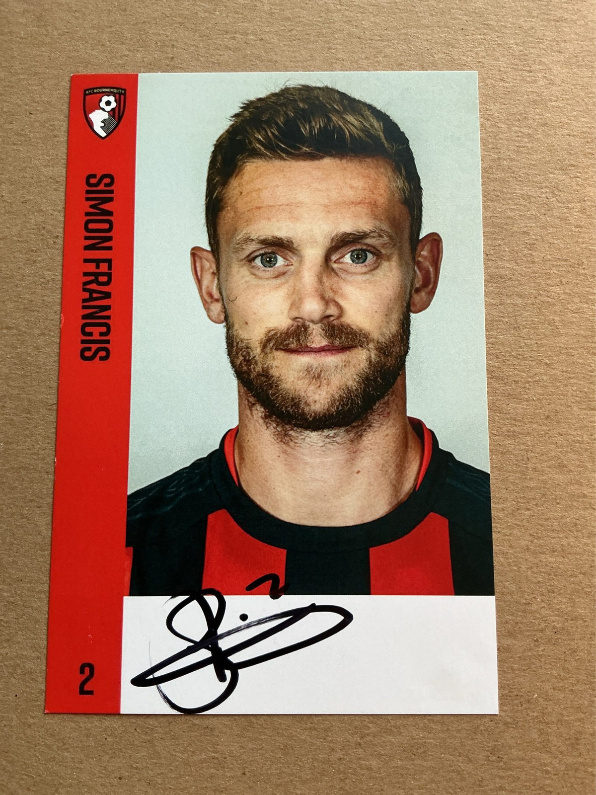 Simon Francis, England 🏴󠁧󠁢󠁥󠁮󠁧󠁿 AFC Bournemouth 2017/18 hand signed