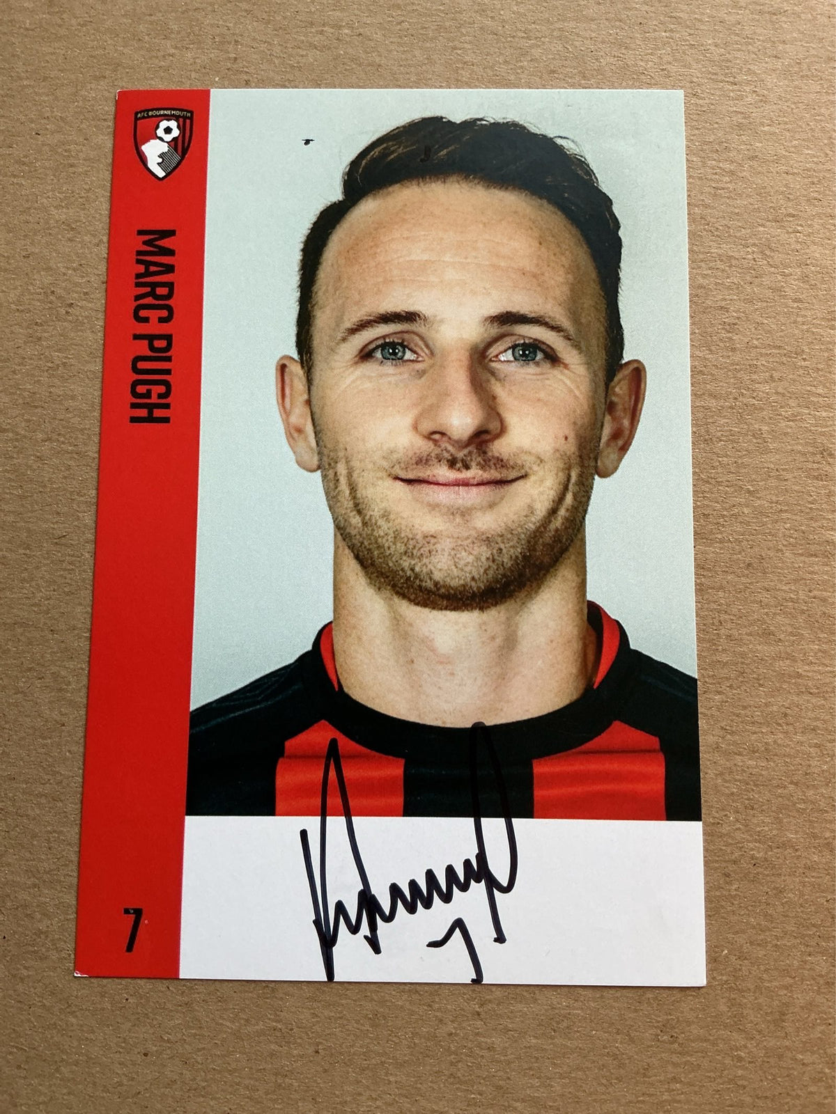 Marc Pugh, England 🏴󠁧󠁢󠁥󠁮󠁧󠁿 AFC Bournemouth 2017/18 hand signed