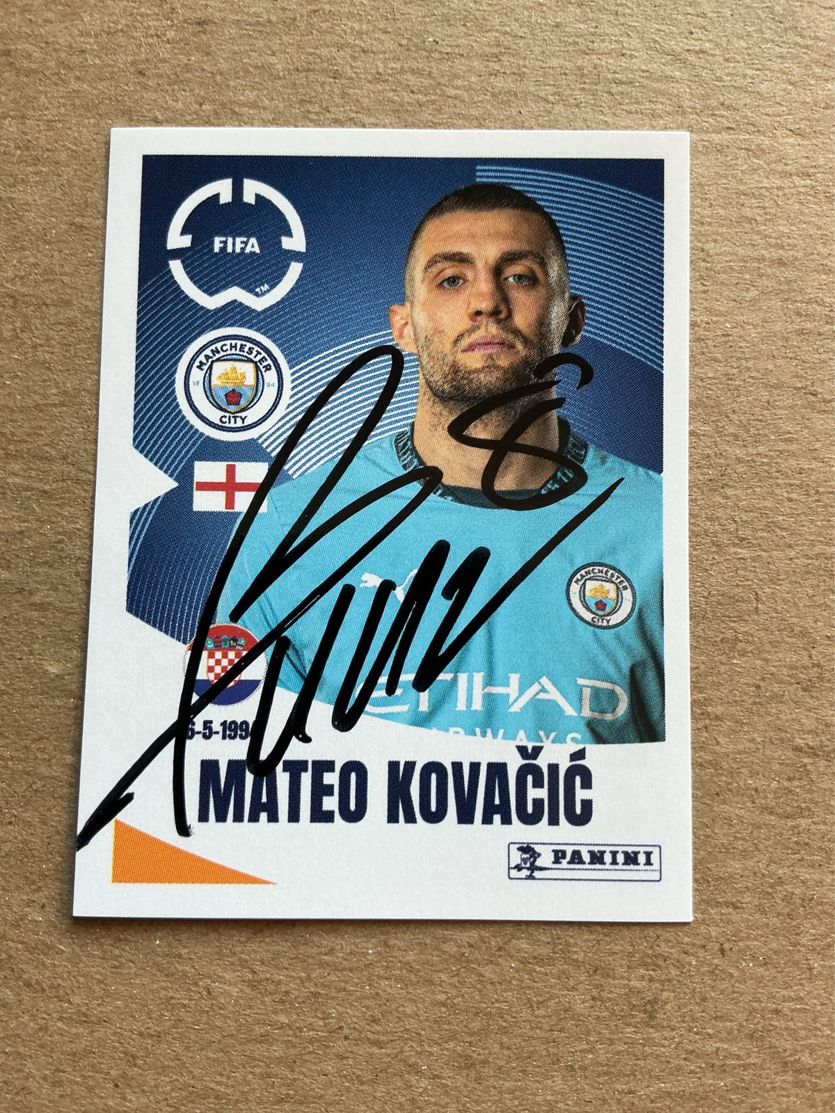 Mateo Kovačić, Croatia 🇭🇷 Manchester City Club World Cup 2025 Panini hand signed