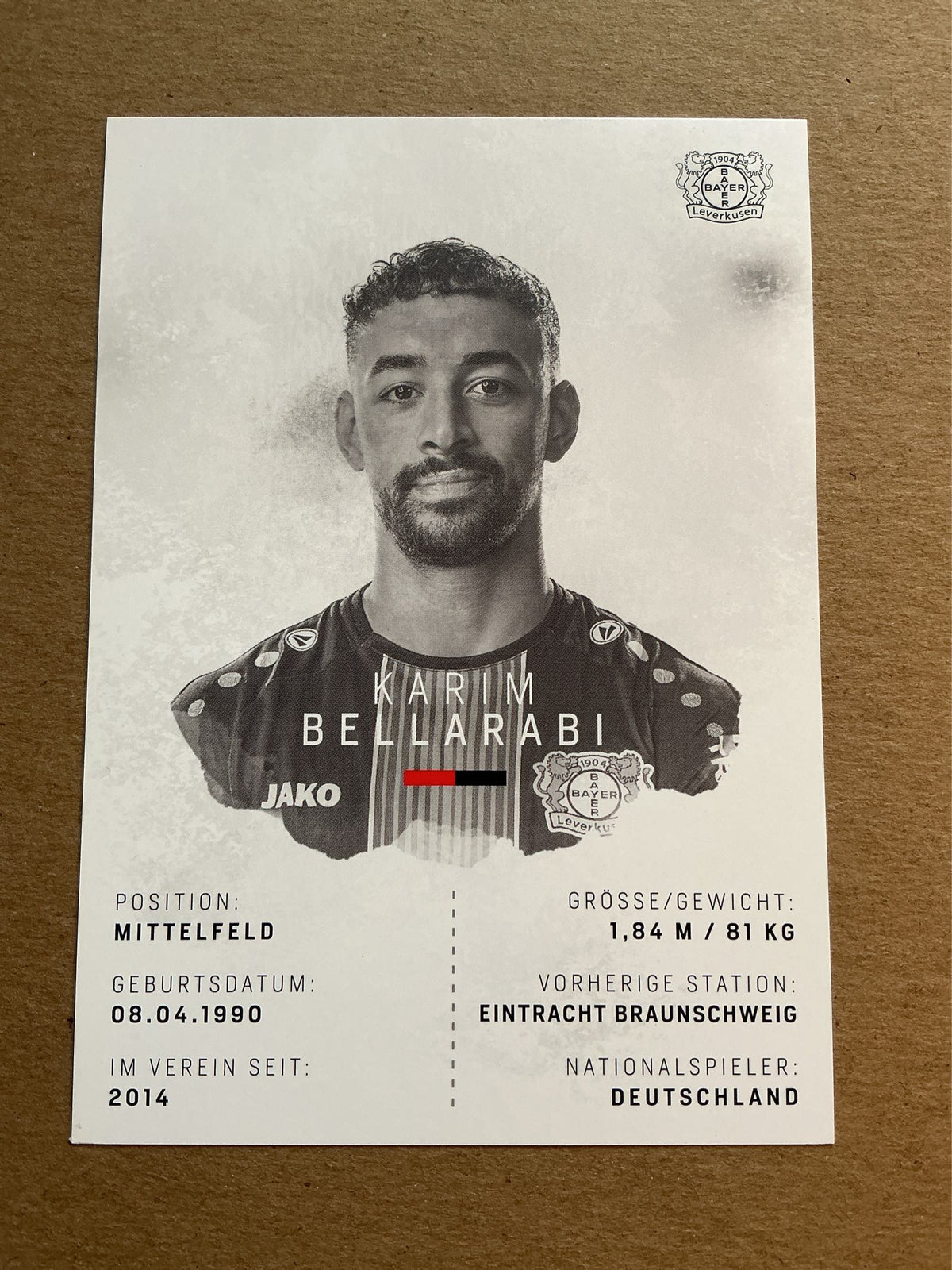 Karim Bellarabi, Germany 🇩🇪 Bayer 04 Leverkusen 2018/19 hand signed