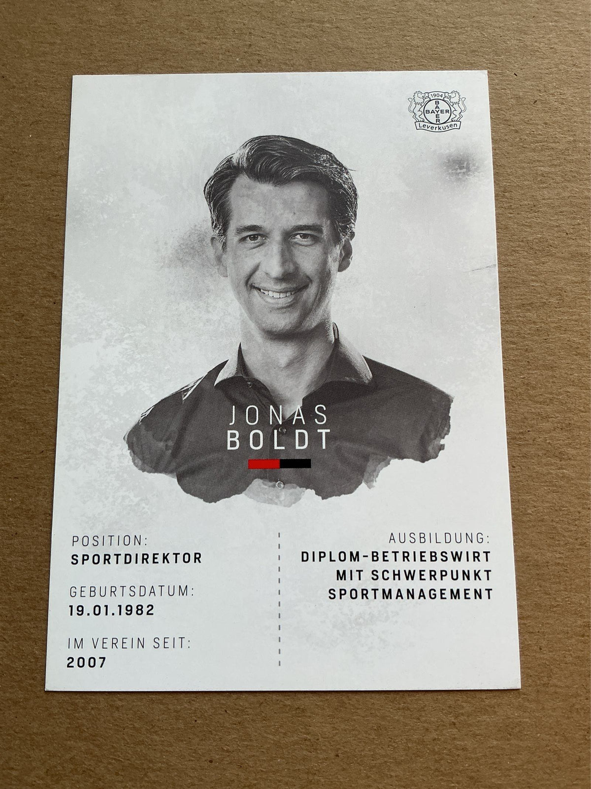 Jonas Boldt, Germany 🇩🇪 Bayer 04 Leverkusen 2018/19 hand signed