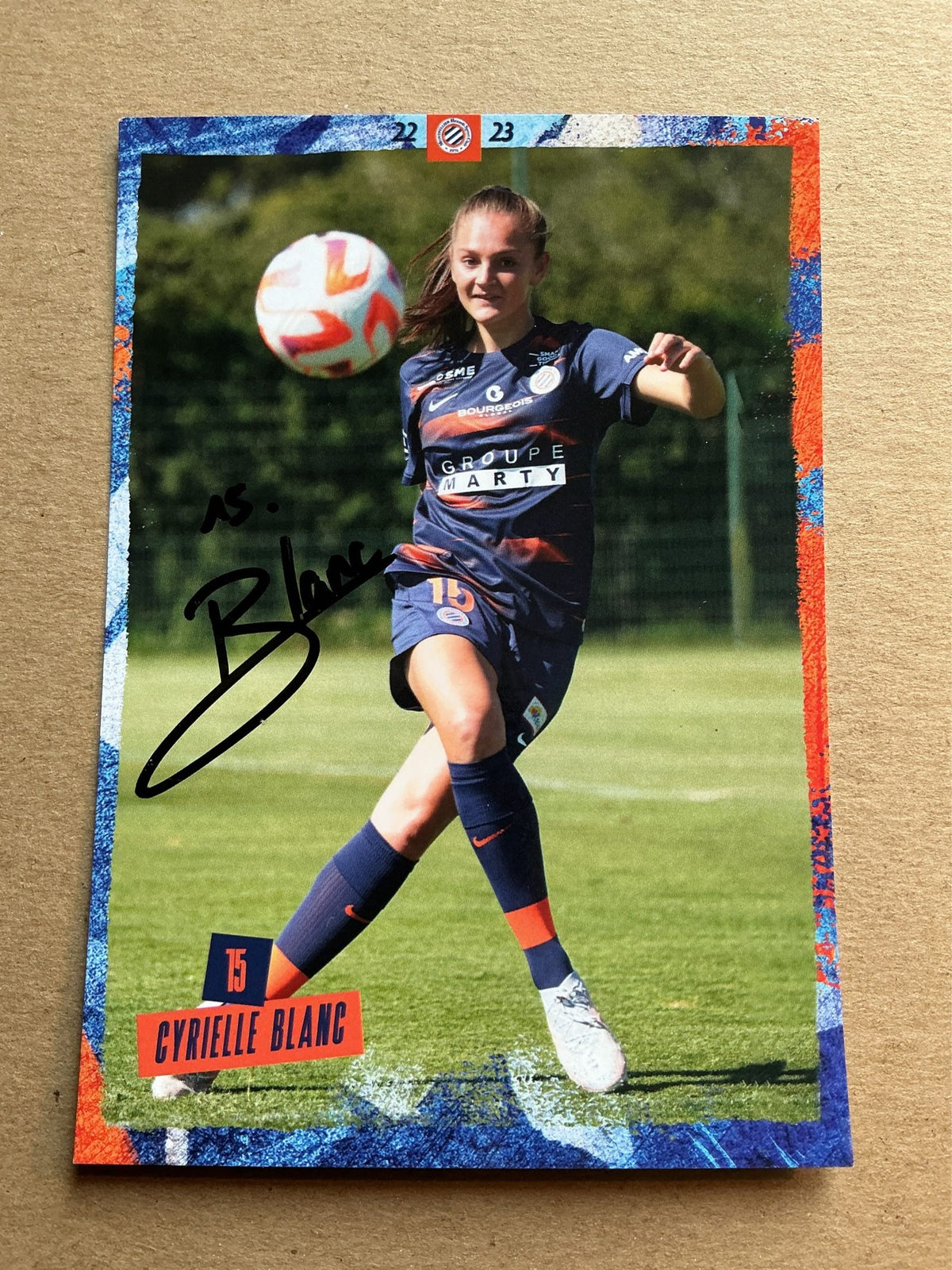 Cyrielle Blanc, France 🇫🇷 Montpellier HSC 2022/23 hand signed