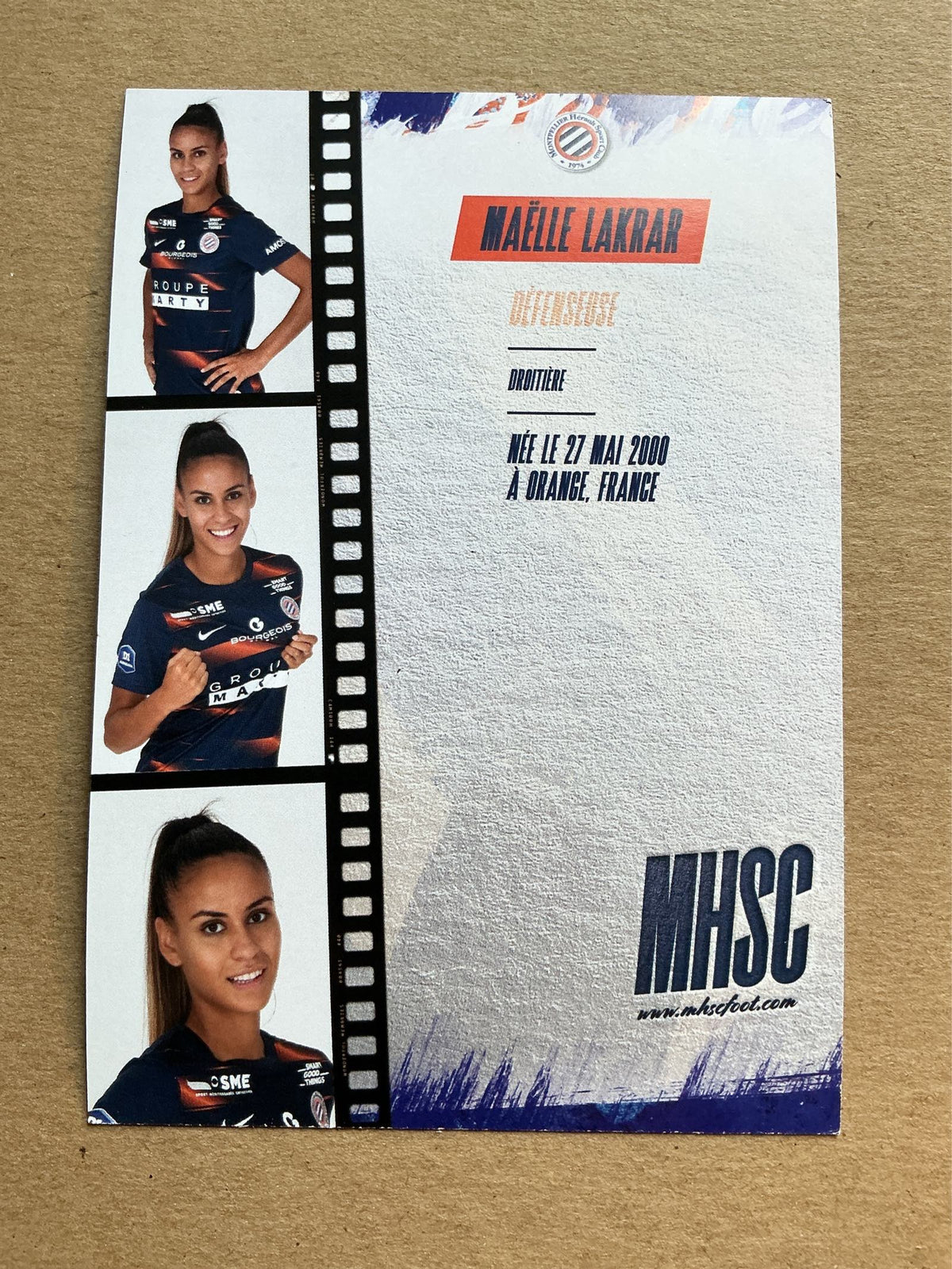 Maëlle Lakrar, France 🇫🇷 Montpellier HSC 2022/23 hand signed